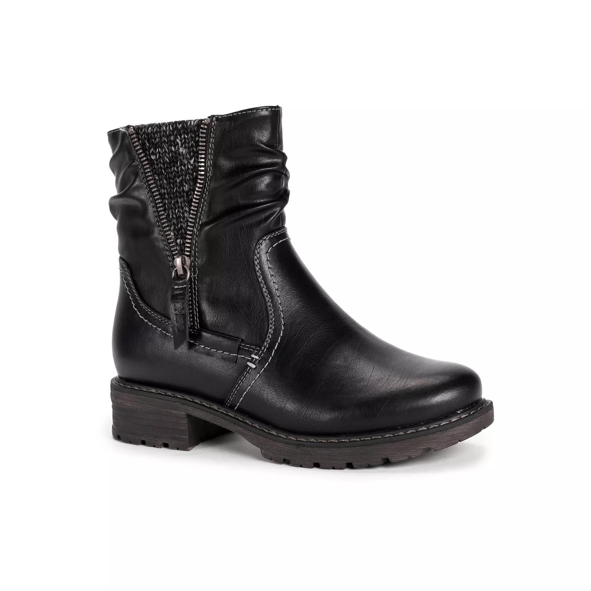 MUK LUKS Logger Calgary Women's Ankle Boots, Size: 6, Black Product Image