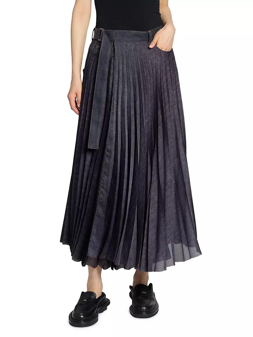 Denim Mix Skirt Product Image