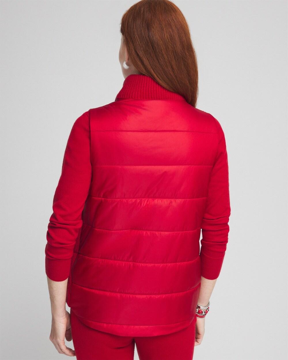 Zenergy® Luxe Ribbed-Knit Puffer Vest Product Image