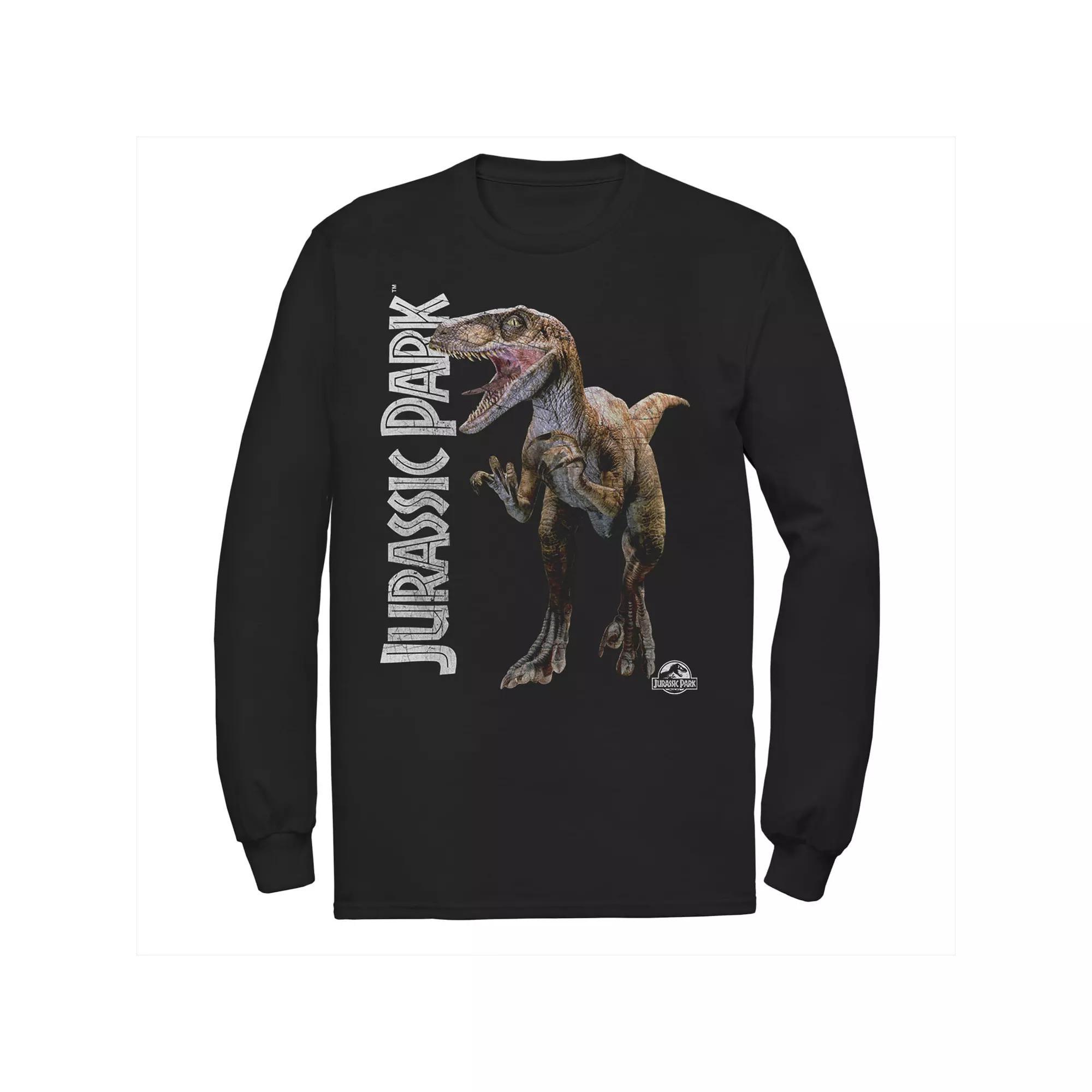 Men's Jurassic Park Velociraptor Full Body Tee, Size: Large, Black Product Image