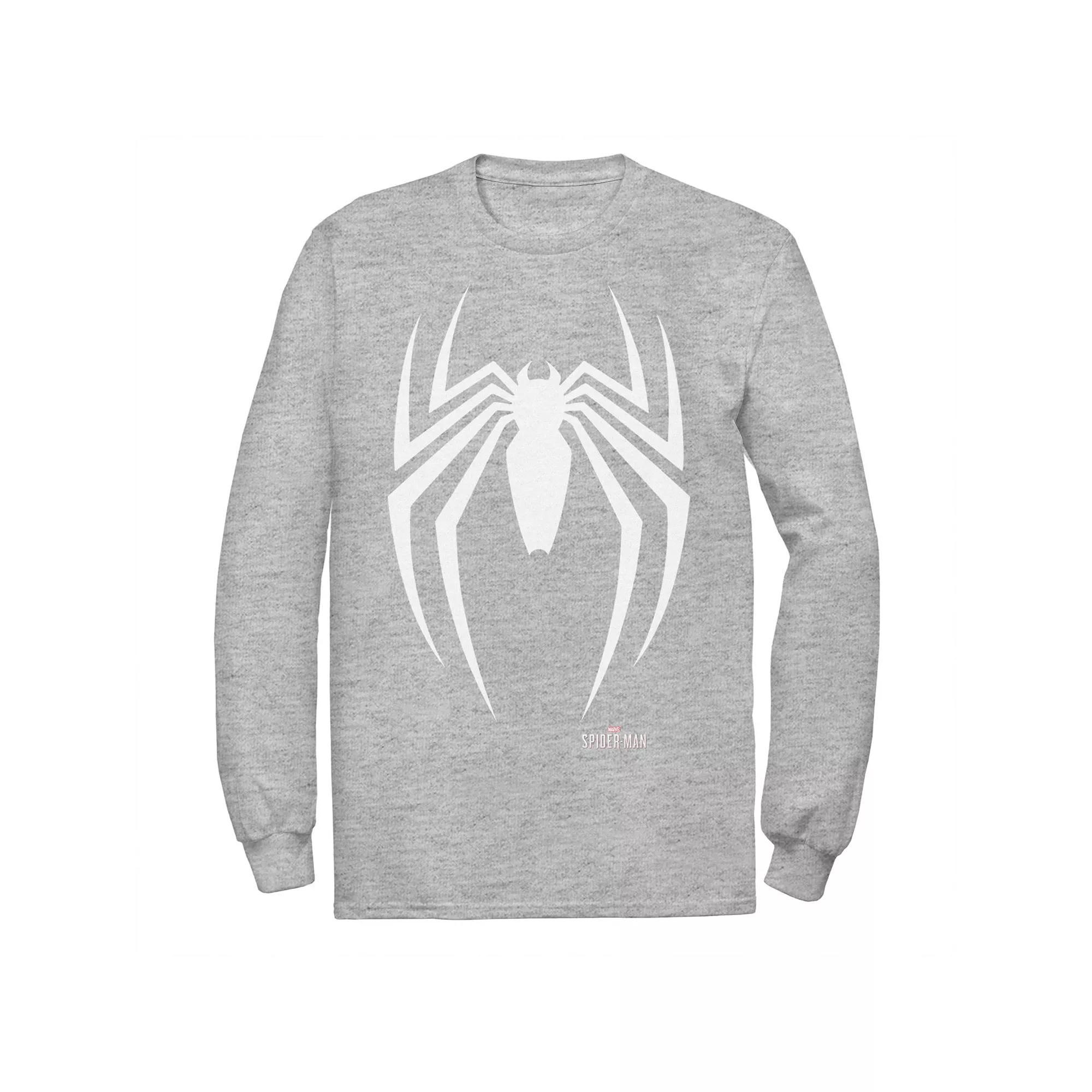 Men's Marvel Spider-Man Gamerverse Logo Tee, Size: Large, Athletic Grey Product Image