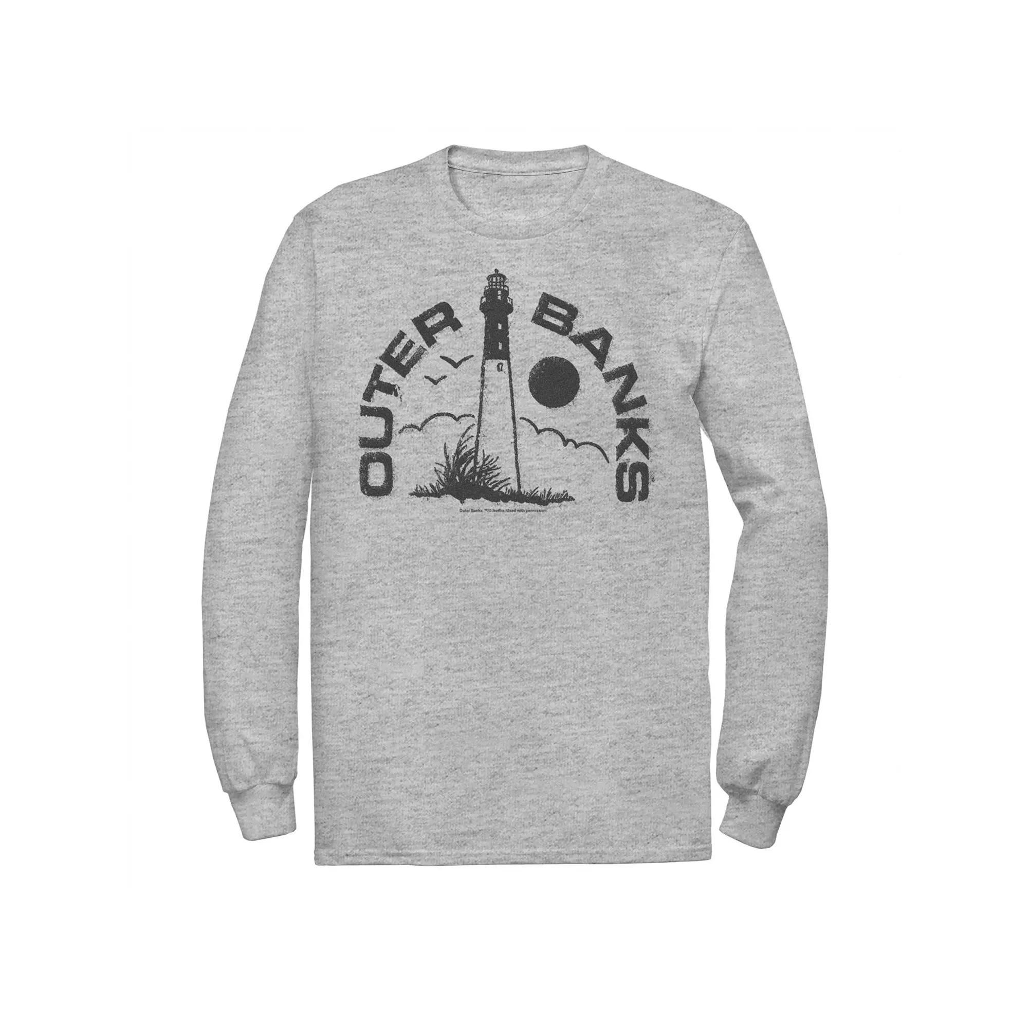 Men's Outer Banks Landscape Stamp Tee, Boy's, Size: XL, Athletic Grey Product Image