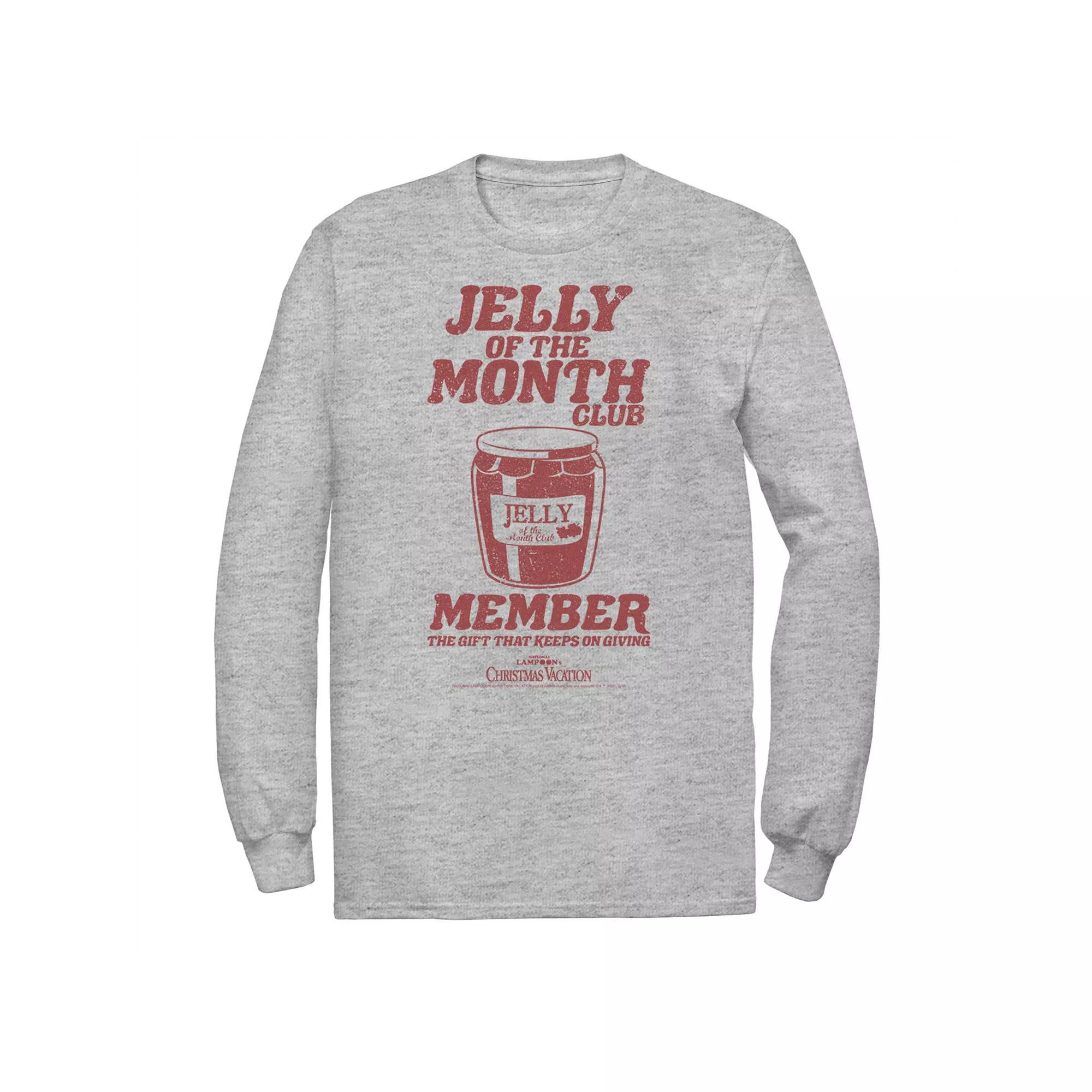 Big & Tall National Lampoon's Christmas Vacation Jelly Of The Month Long Sleeve Tee, Men's, Size: 4XL Tall, Athletic Grey Product Image