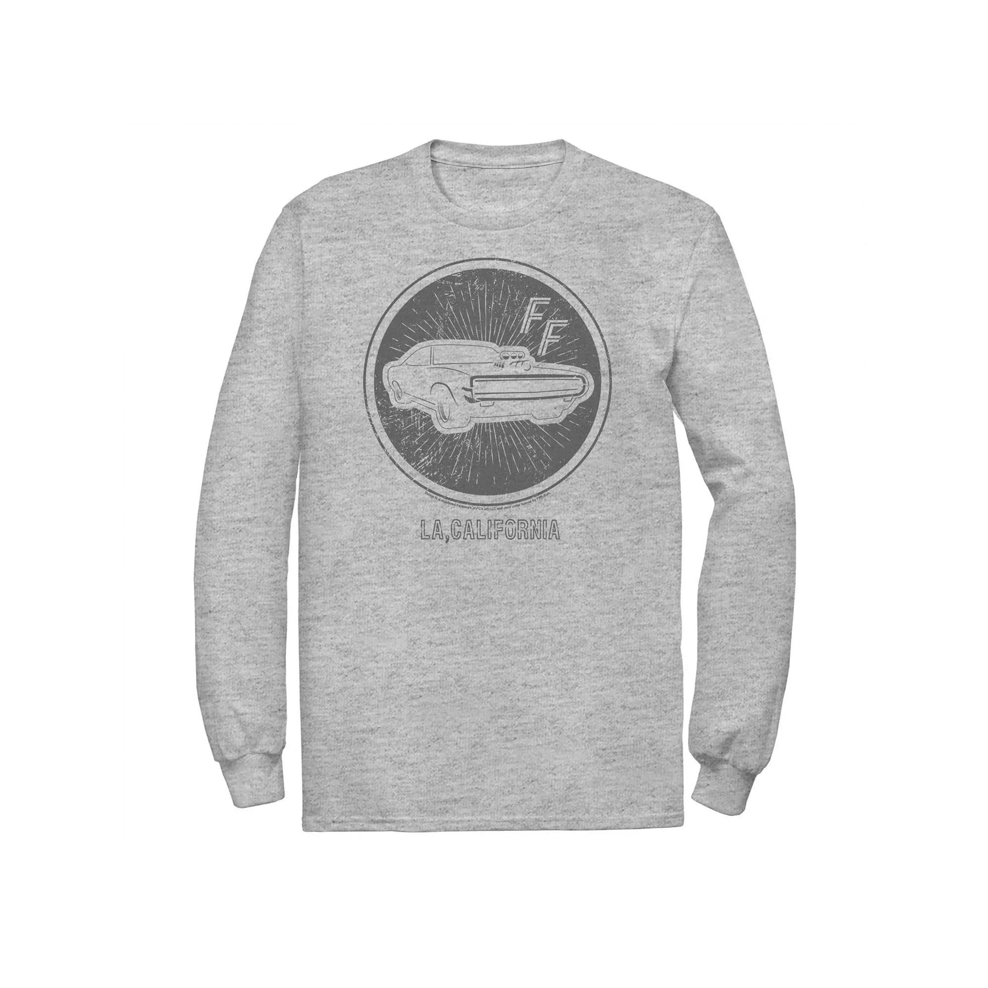Big & Tall Fast And Furious Sports Car Badge Long Sleeve Tee, Men's, Size: 3XL Tall, Athletic Grey Product Image
