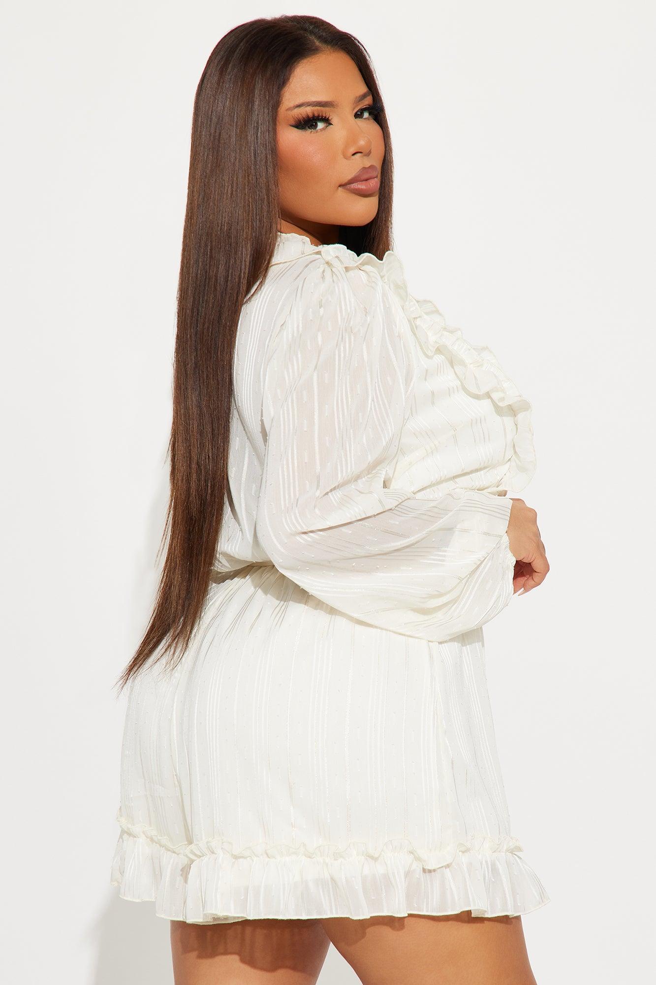 Roxanna Ruffle Romper - Cream Product Image