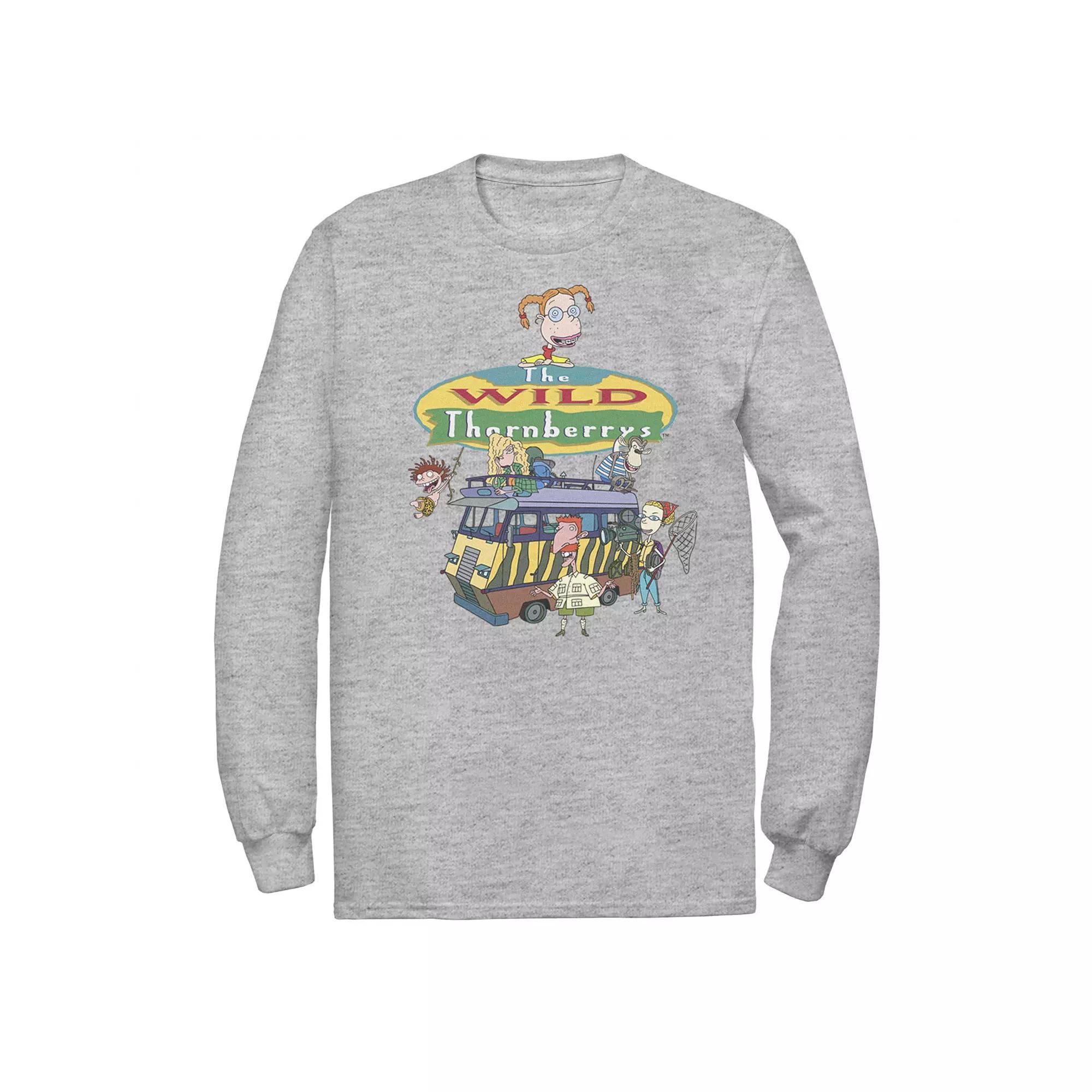 Men's Nickelodeon Wild Thornberrys Family RV Gathering Logo Long Sleeve Tee, Size: XL, White Product Image