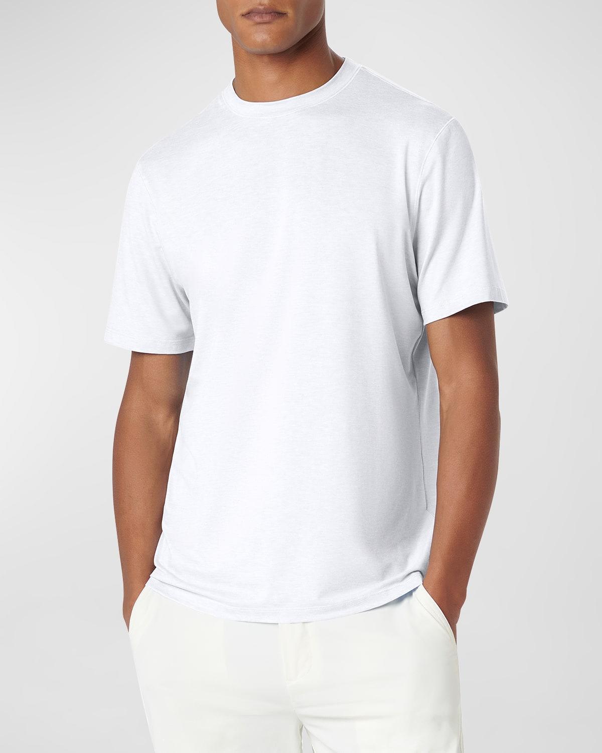 Mens Cotton Jersey Crewneck T-Shirt with Faux Layering Product Image