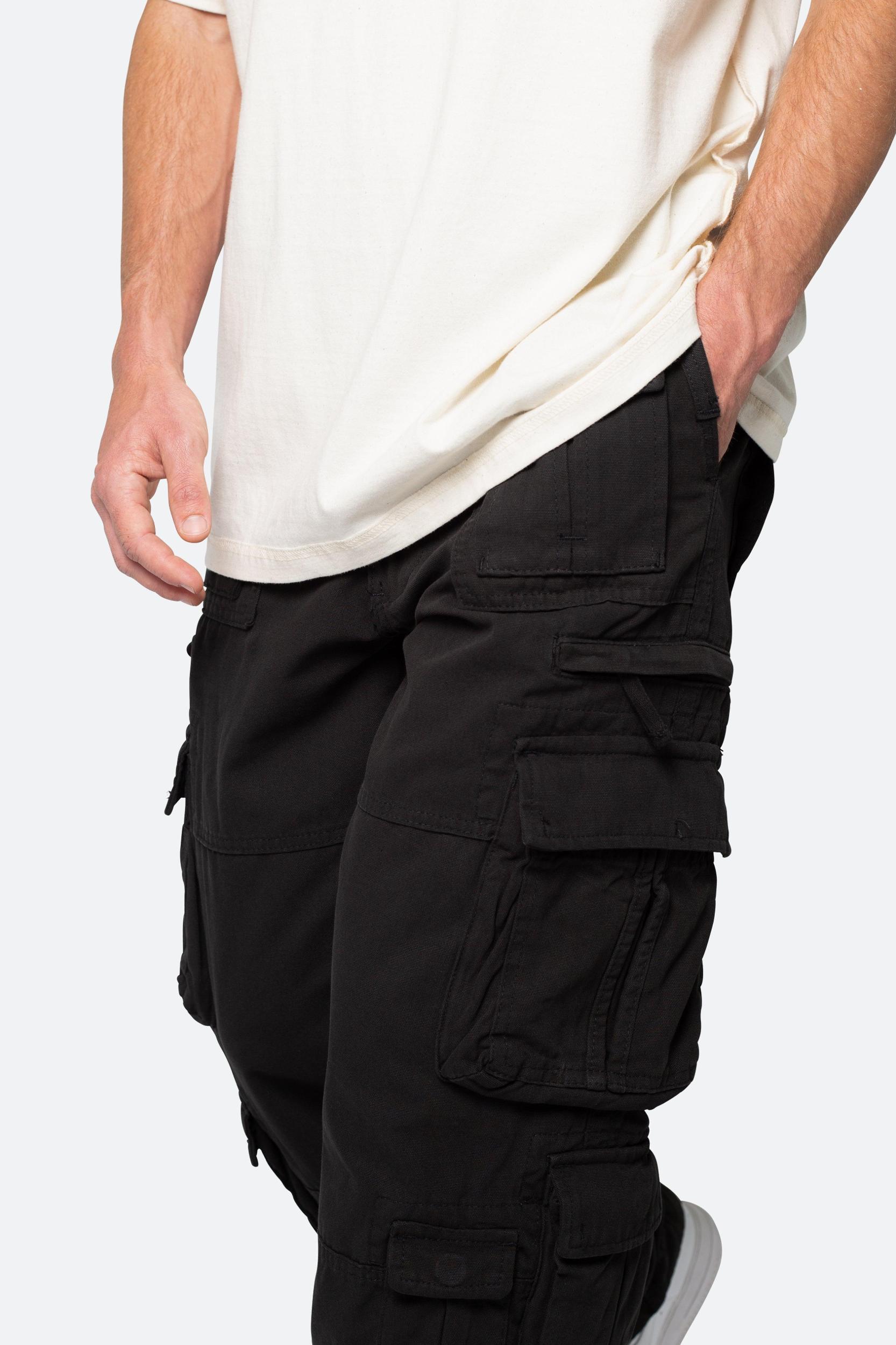 Military Cargo Pants - Black Product Image