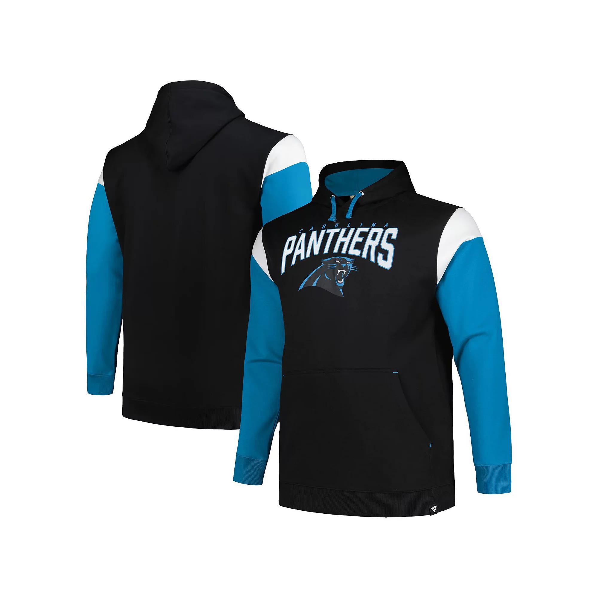 Mens Profile Carolina Panthers Big & Tall Trench Battle Pullover Hoodie Product Image