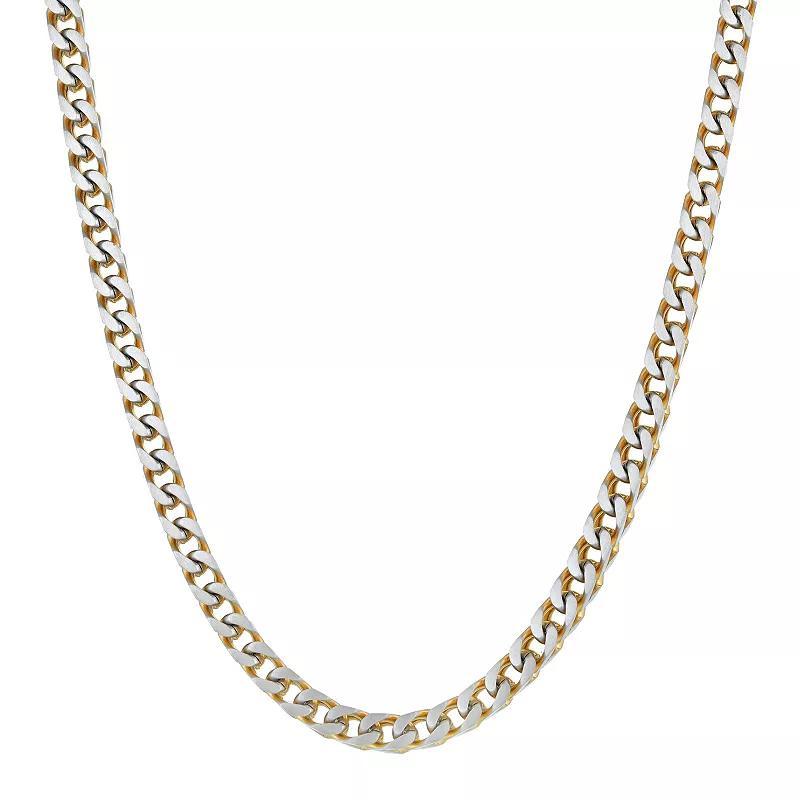 Mens LYNX Gold Tone Ion-Plated Stainless Steel Necklace Product Image