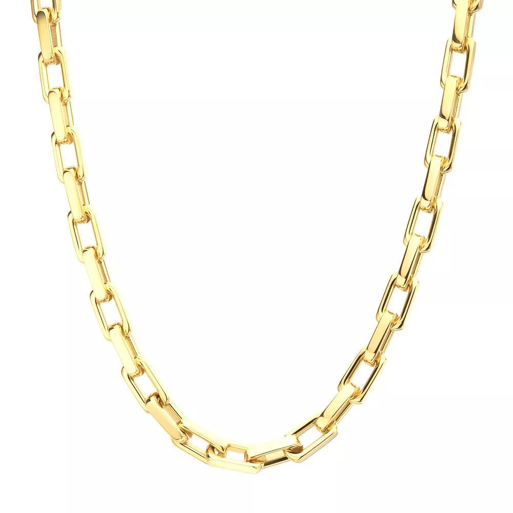 Men's Gold Tone Oversized Square Link Chain Necklace, Size: 22" Product Image