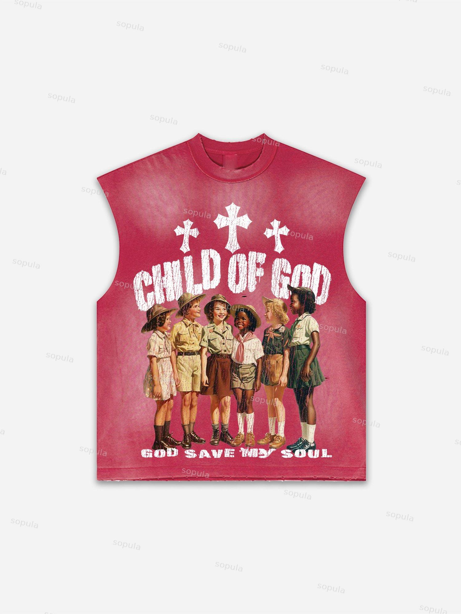 Future World Brainstorming Graphic Print Distressed Tank Top Product Image