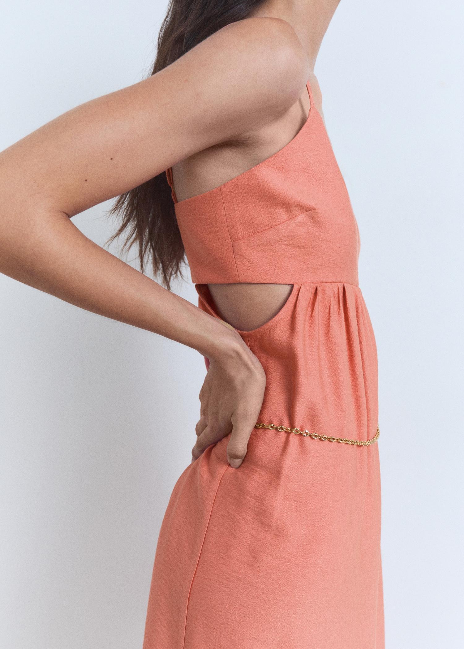 Midi-dress with cut-out - Women | MANGO USA Product Image
