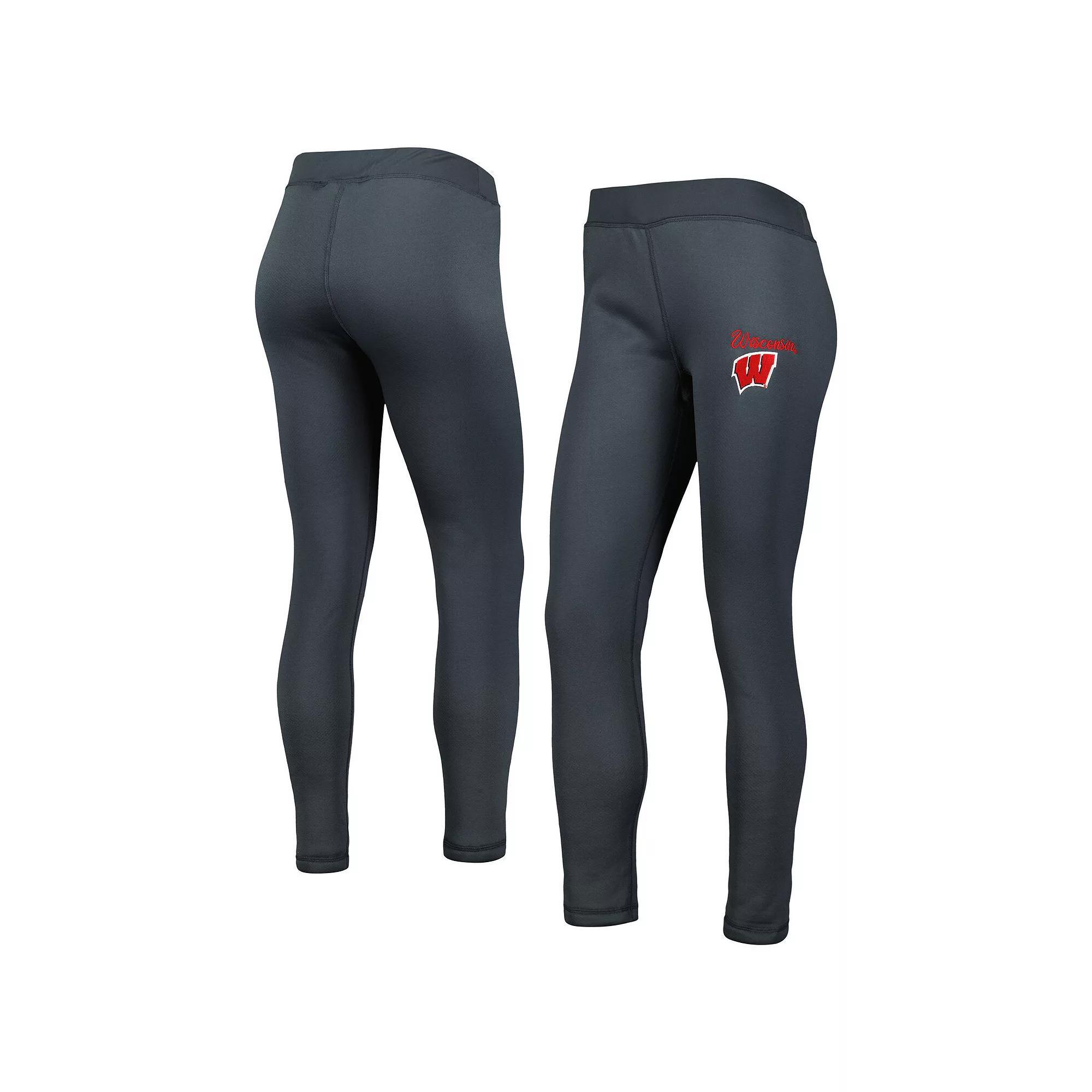Women's Concepts Sport Charcoal Wisconsin Badgers Upbeat Sherpa Leggings, Size: XL Product Image