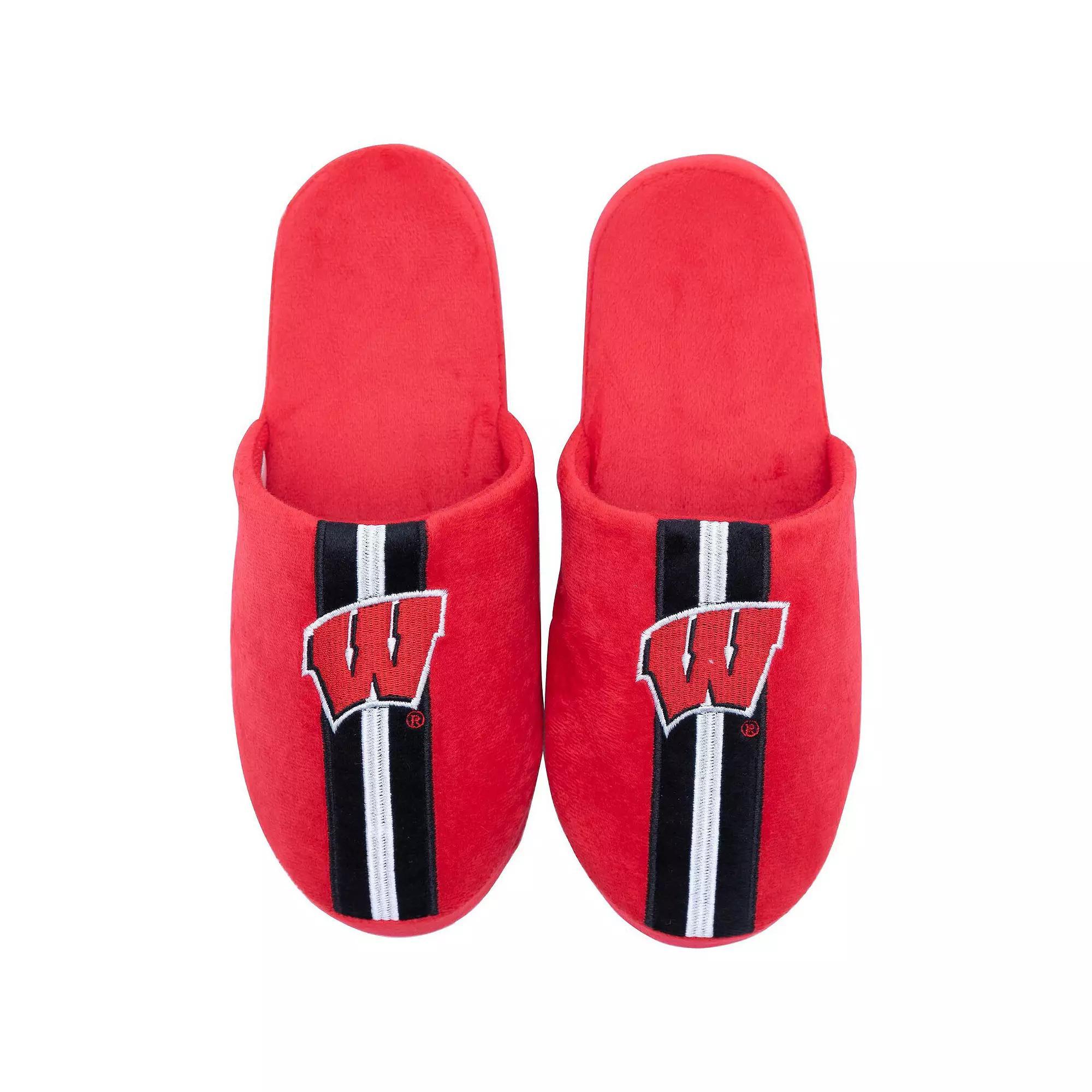 Men's ZooZatz Wisconsin Badgers Slippers, Size: 11-12, Red Product Image