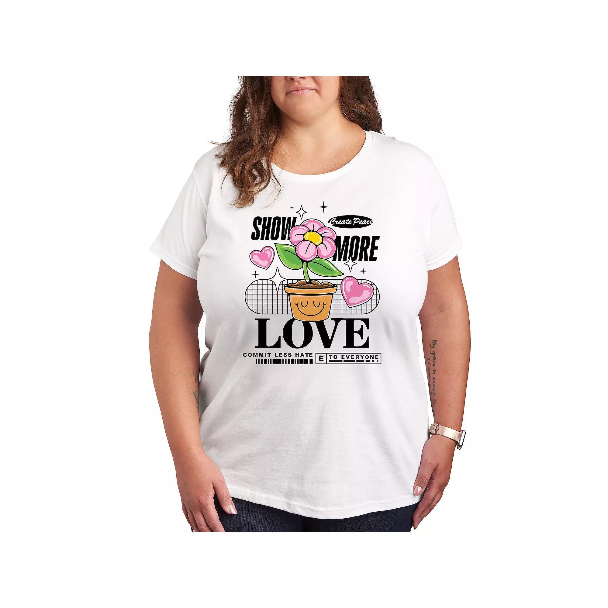 Plus Show More Love Graphic Tee, Womens Product Image