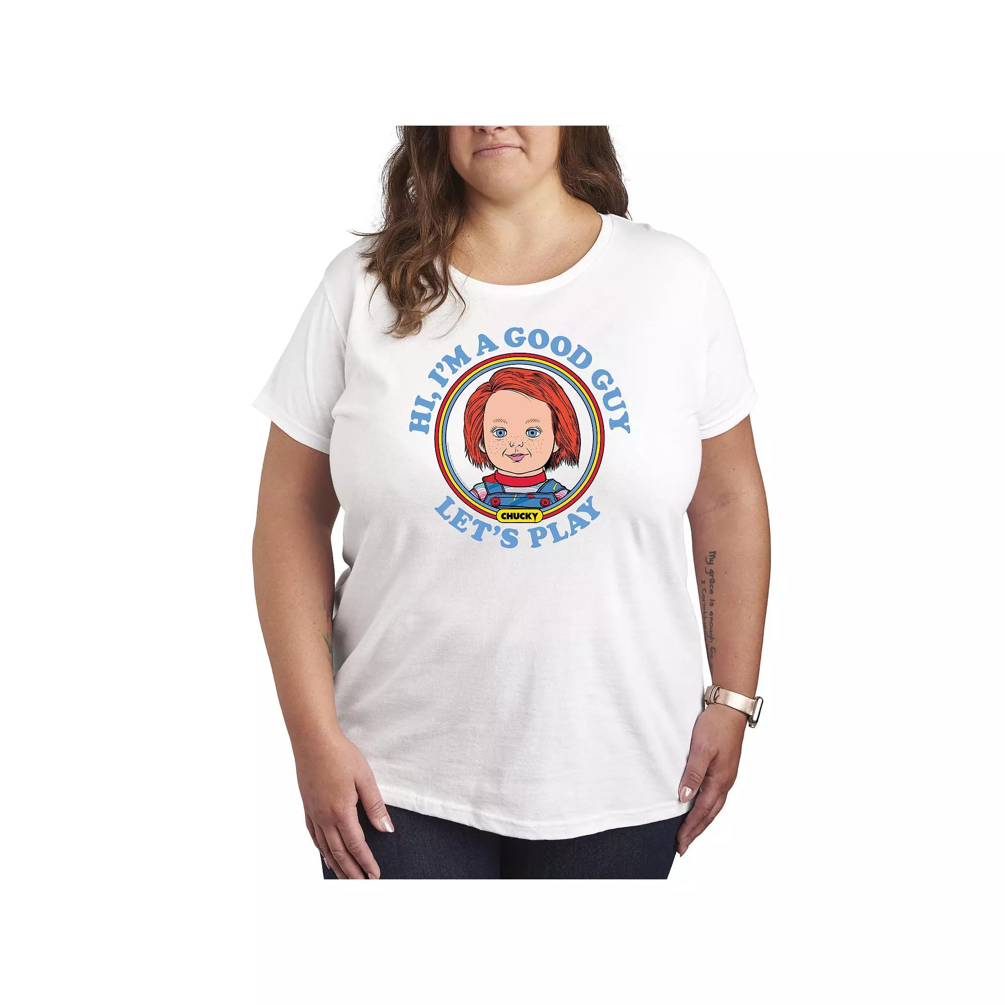 Plus Size Chucky Chucky Lets Play Graphic Tee, Womens Product Image