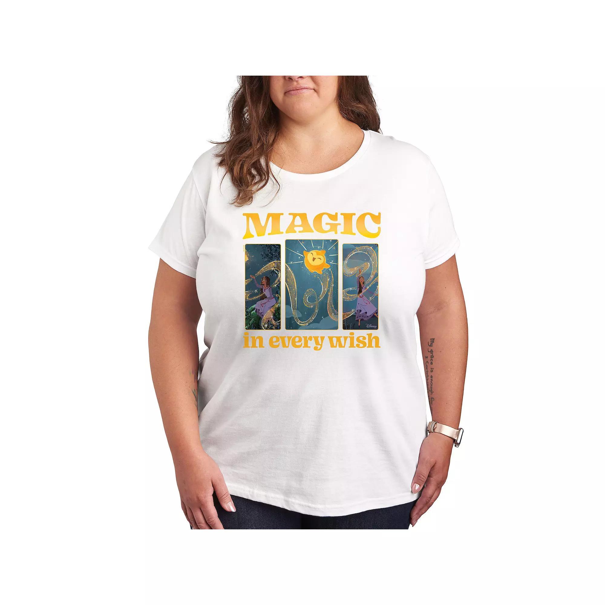 Disneys Wish Plus Magic In Every Wish Graphic Tee, Womens Product Image