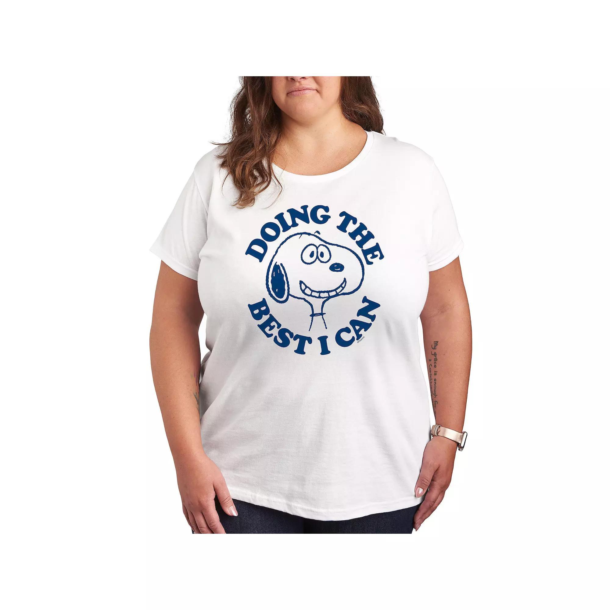 Plus Peanuts Doing The Best I Can Graphic Tee, Womens Product Image