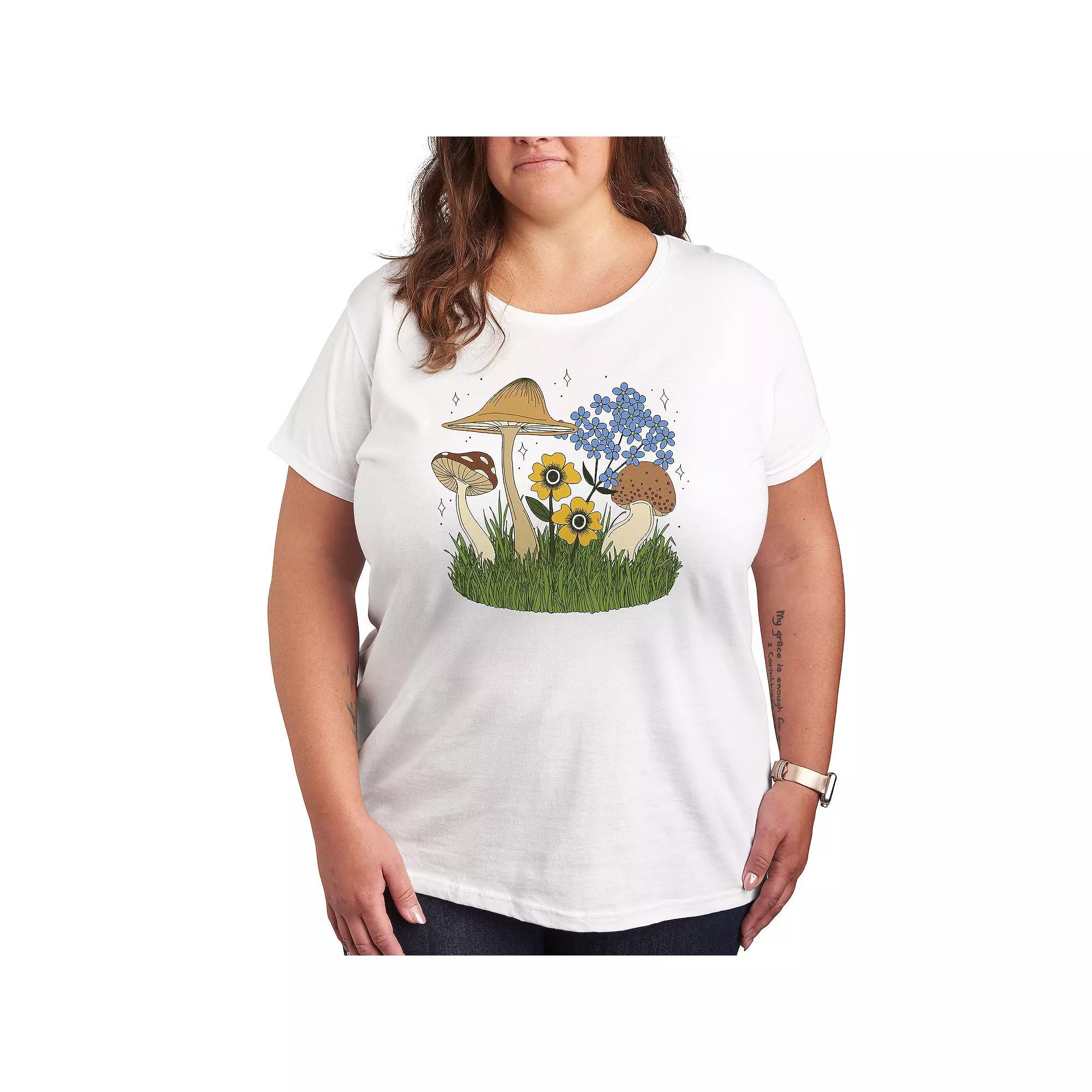 Disneys Bambi Plus Wreath Graphic Tee, Womens Grey Gray Product Image