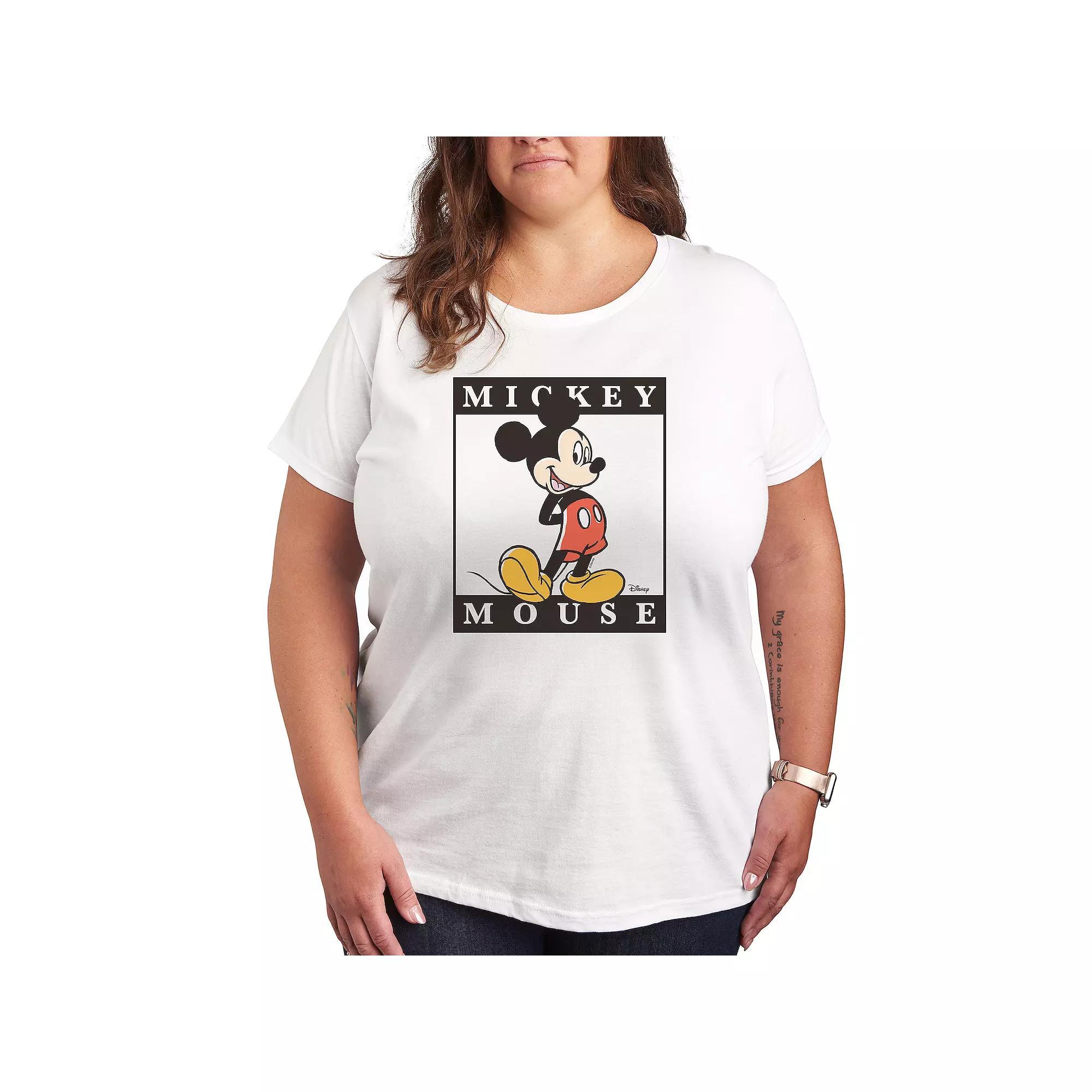 Disneys Mickey Mouse Plus Type Block Graphic Tee, Womens Product Image