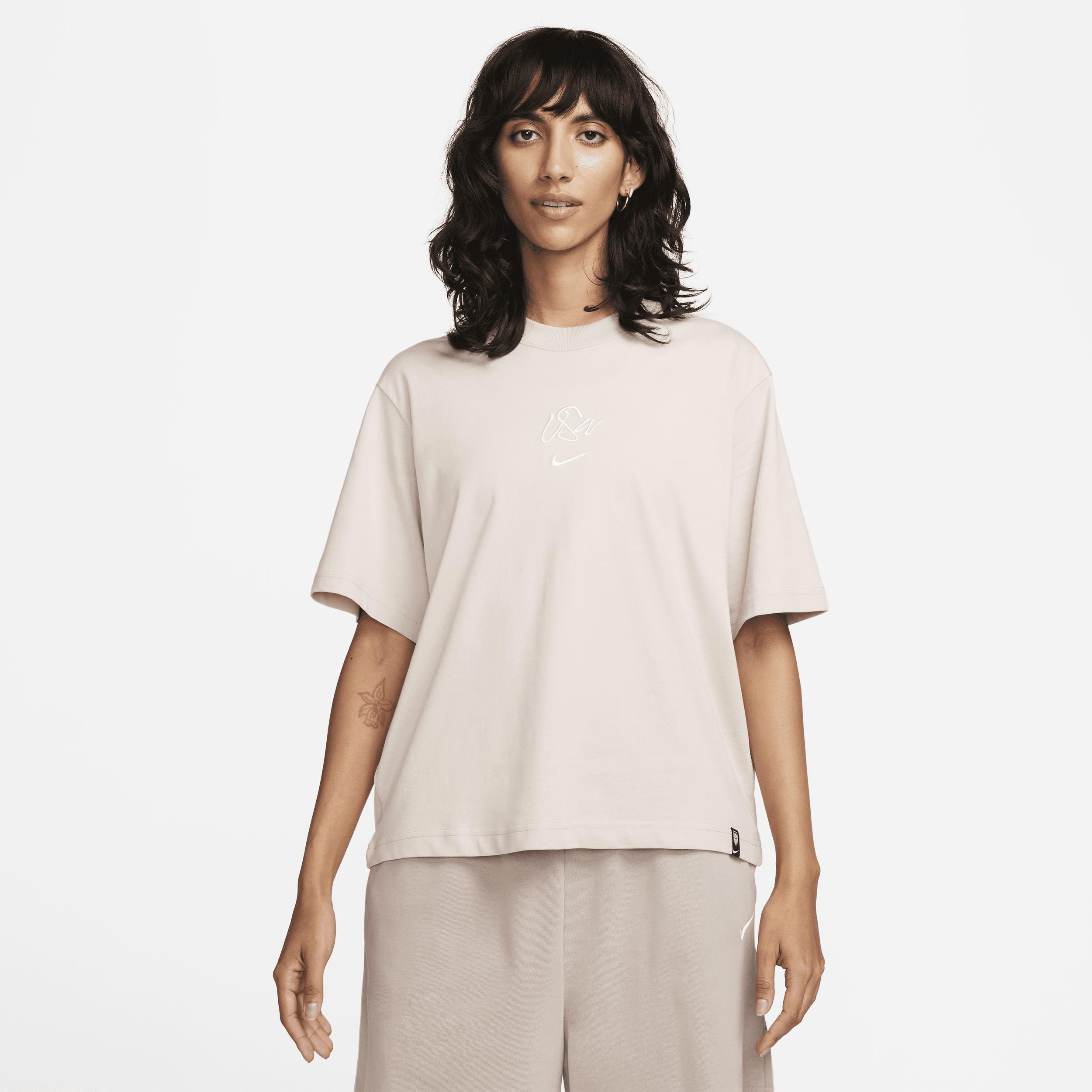 Womens Nike Tan Uswnt Fearless T-shirt Product Image