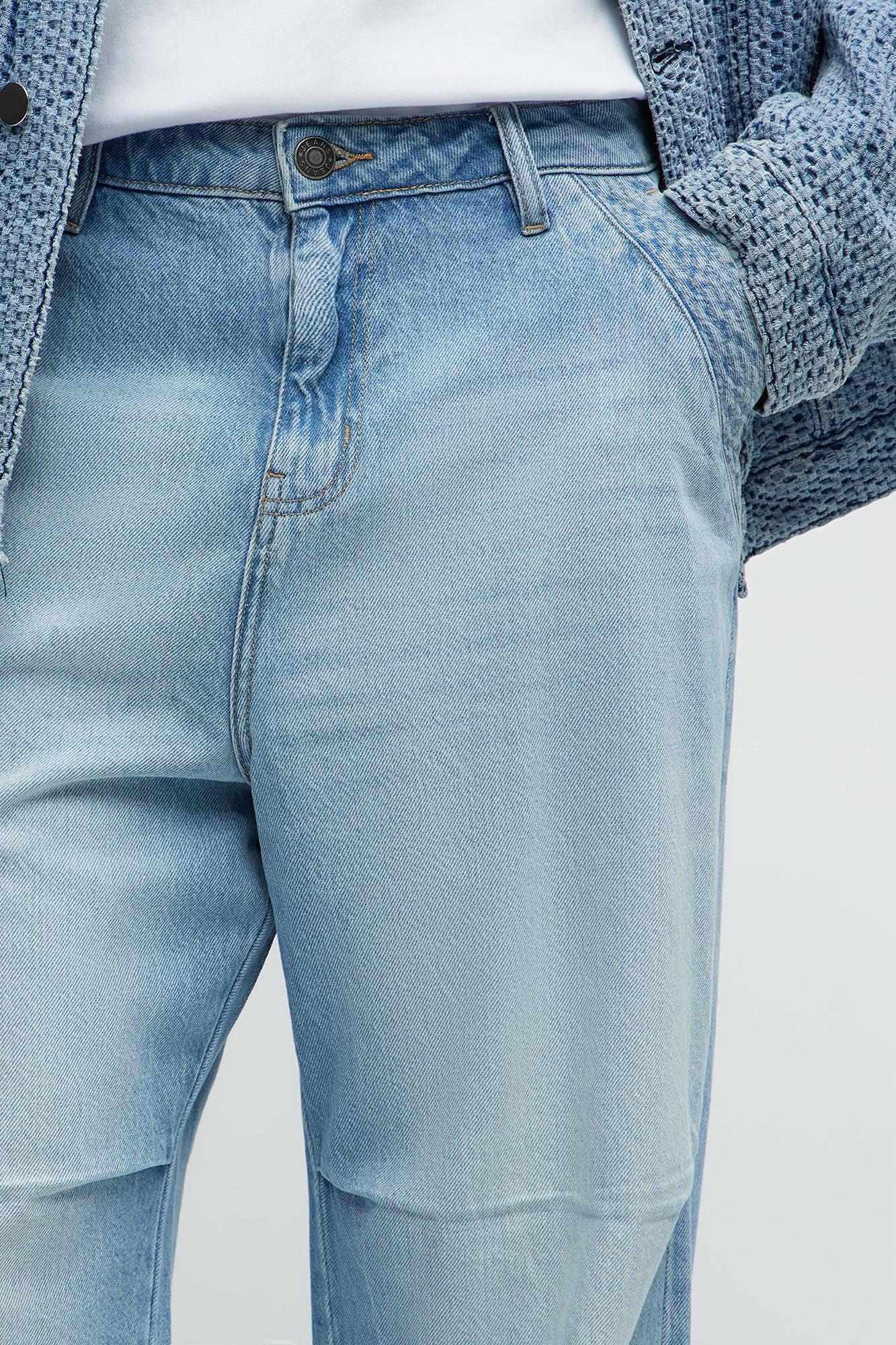 Seen Clean Baggy  Jeans - Light Blue Wash Product Image