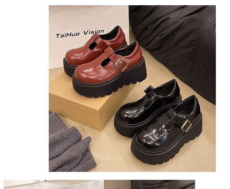 Platform Plain Mary Jane Shoes Product Image