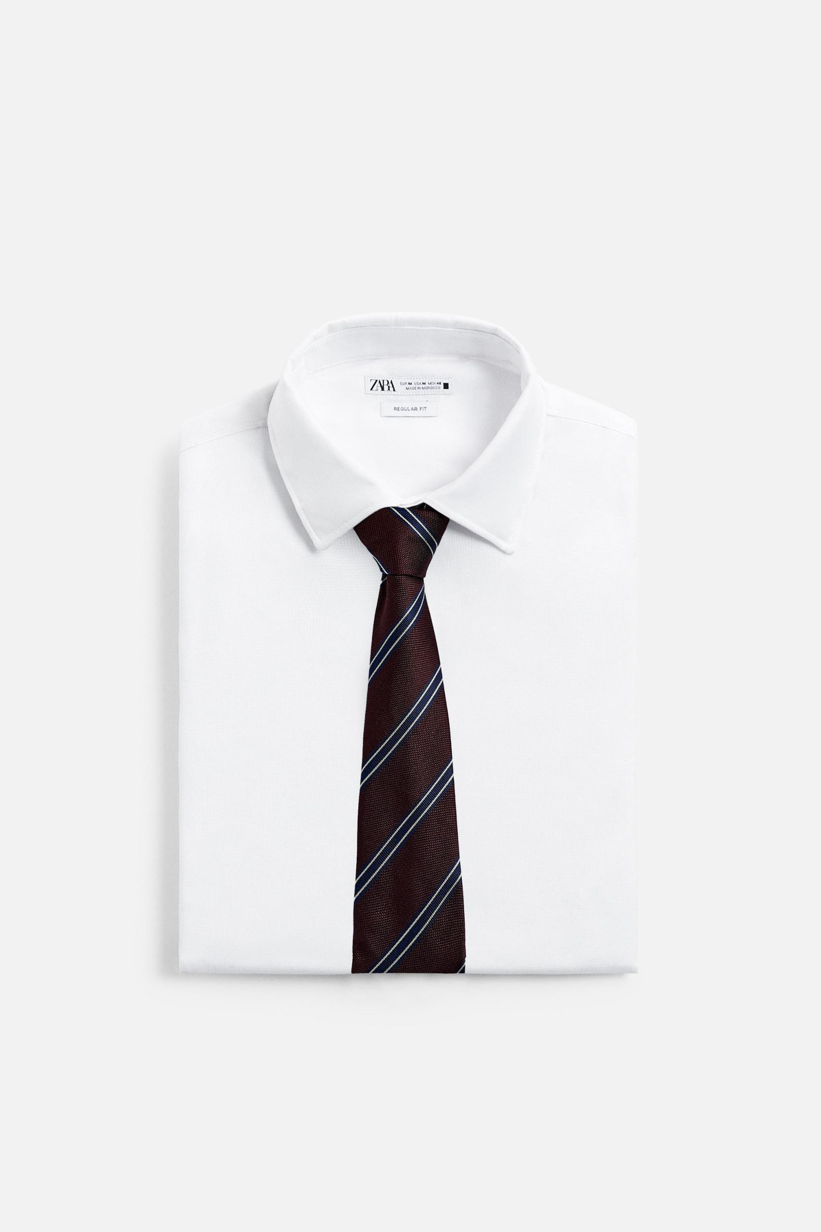 100% SILK STRIPED TIE Product Image