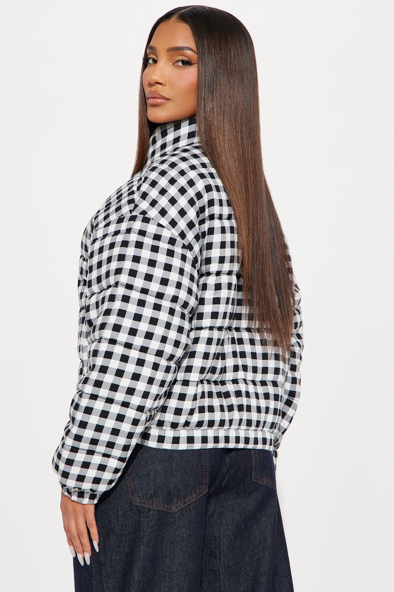 Danika Quilted Gingham Jacket - Black/combo Product Image