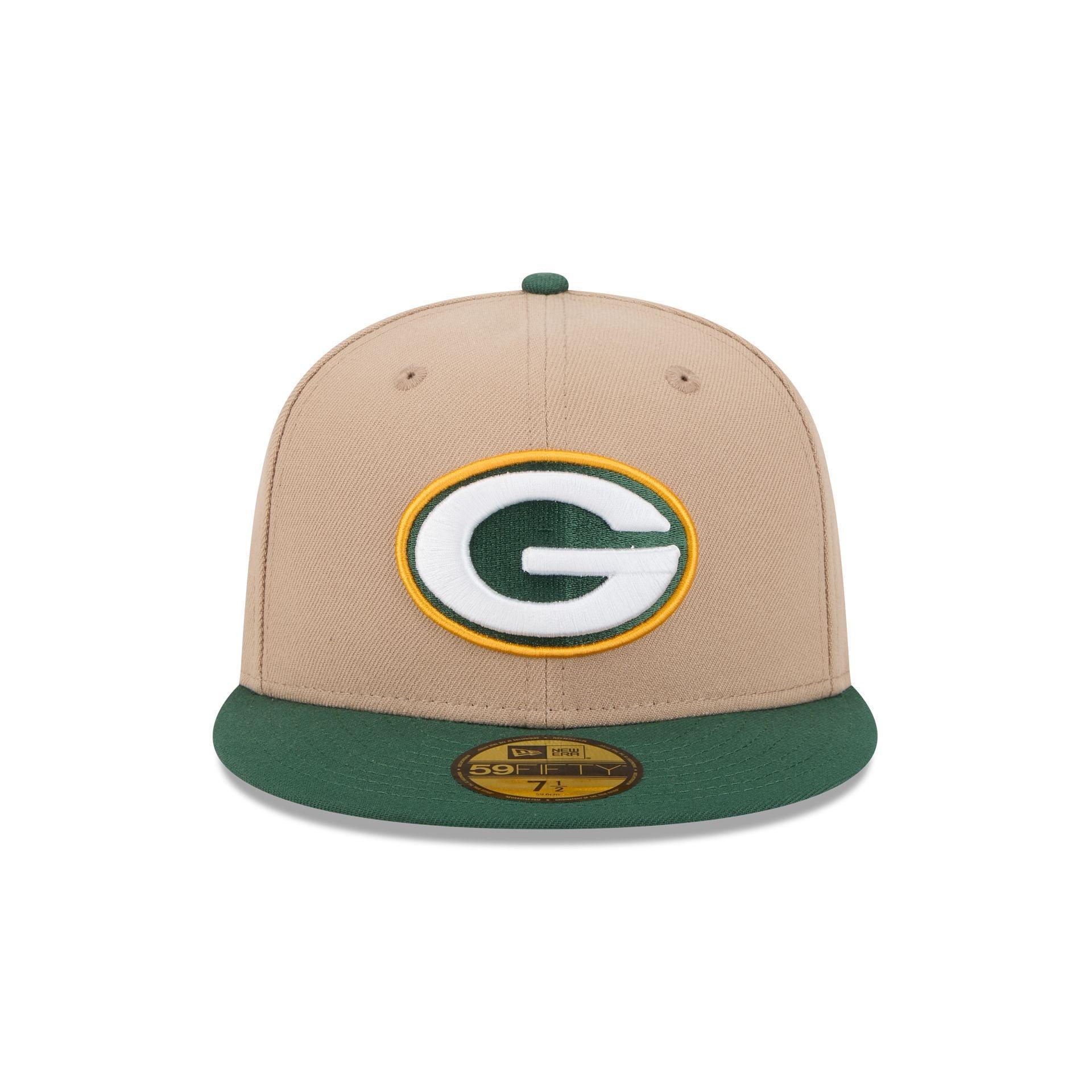 Green Bay Packers Camel 59FIFTY Fitted Hat Male Product Image