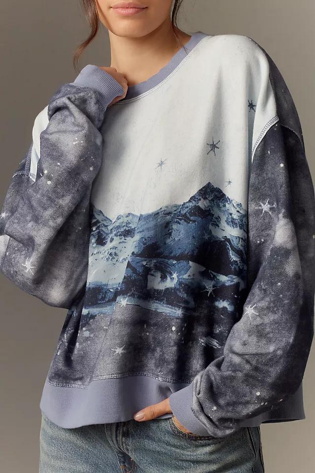 Pilcro Scenic Mountain Crew Neck Sweatshirt Product Image