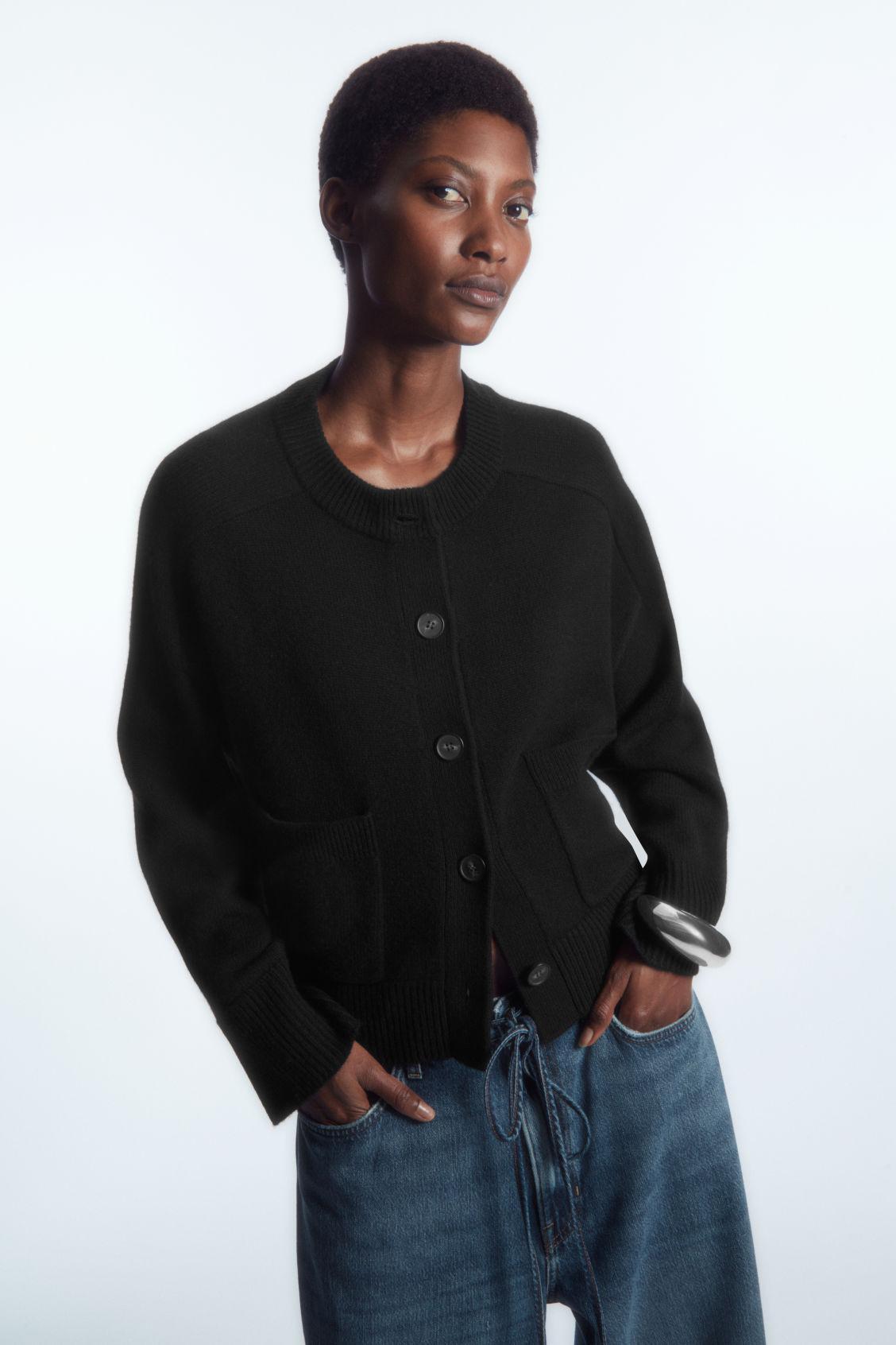 WOOL CREW-NECK CARDIGAN Product Image
