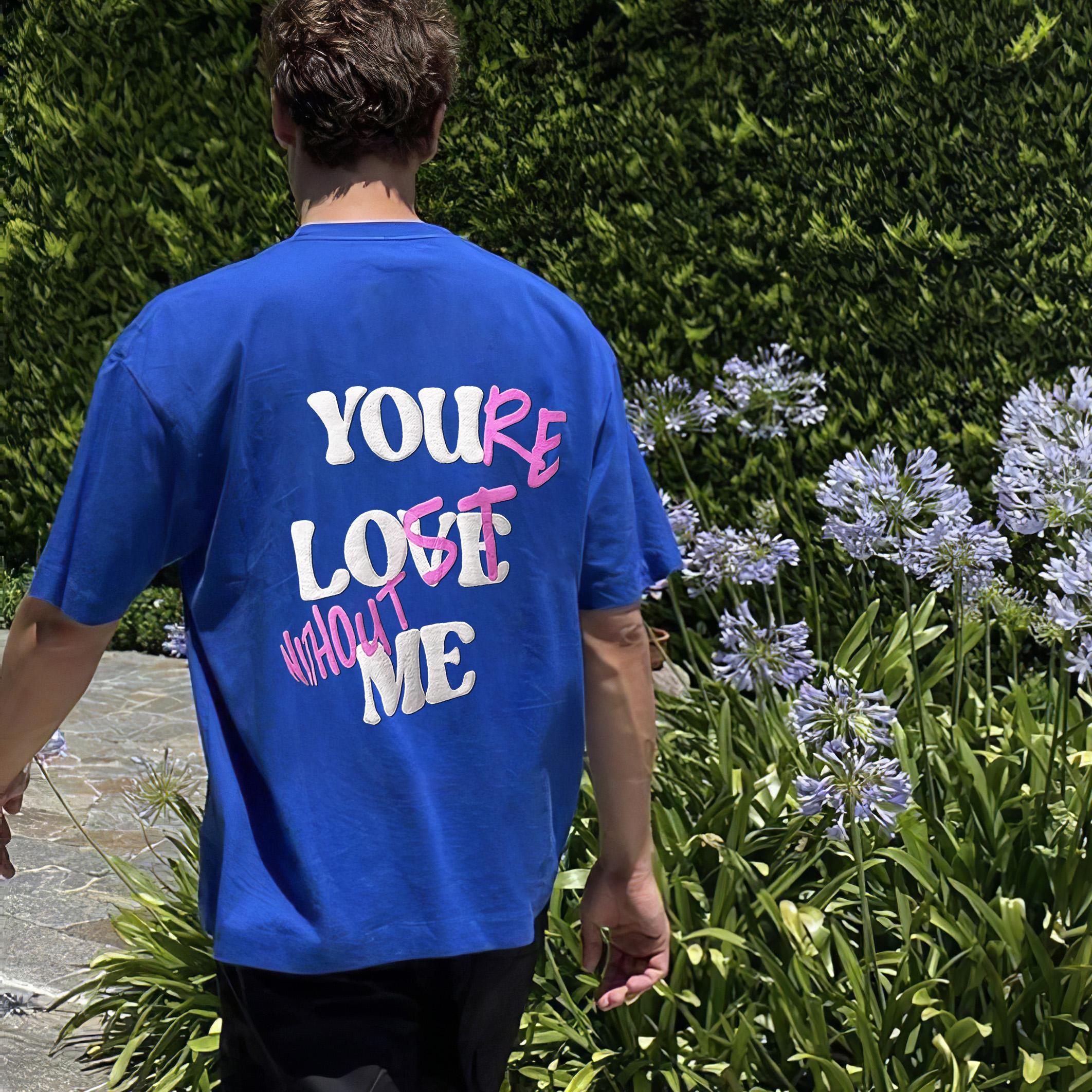 Your Lost Without Me Puff Print Graphic Cotton T-Shirt Product Image
