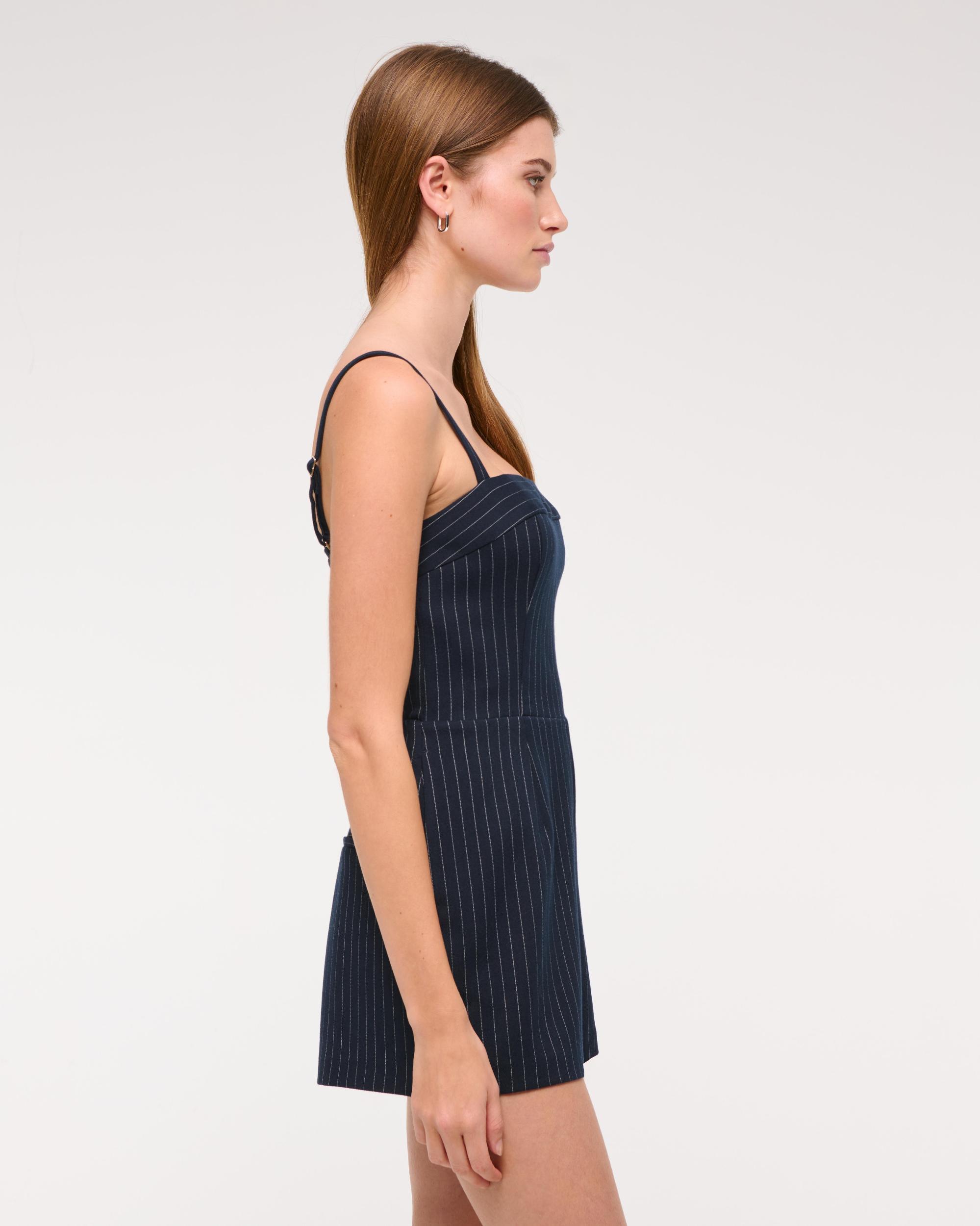 Micro Short Tailored Romper Product Image