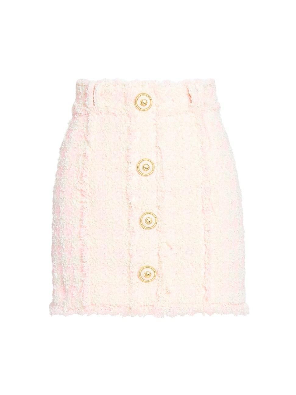 Womens Tweed Knit Miniskirt Product Image