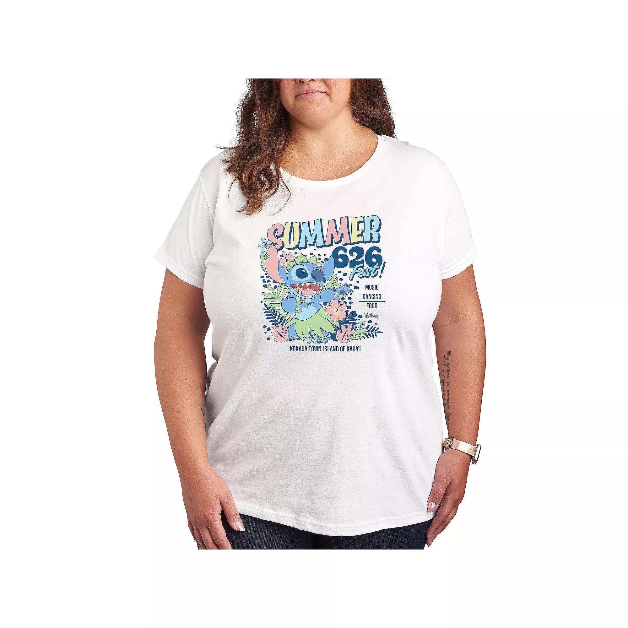 Disneys Lilo & Stitch Plus Summer 626 Fest Graphic Tee, Womens Product Image