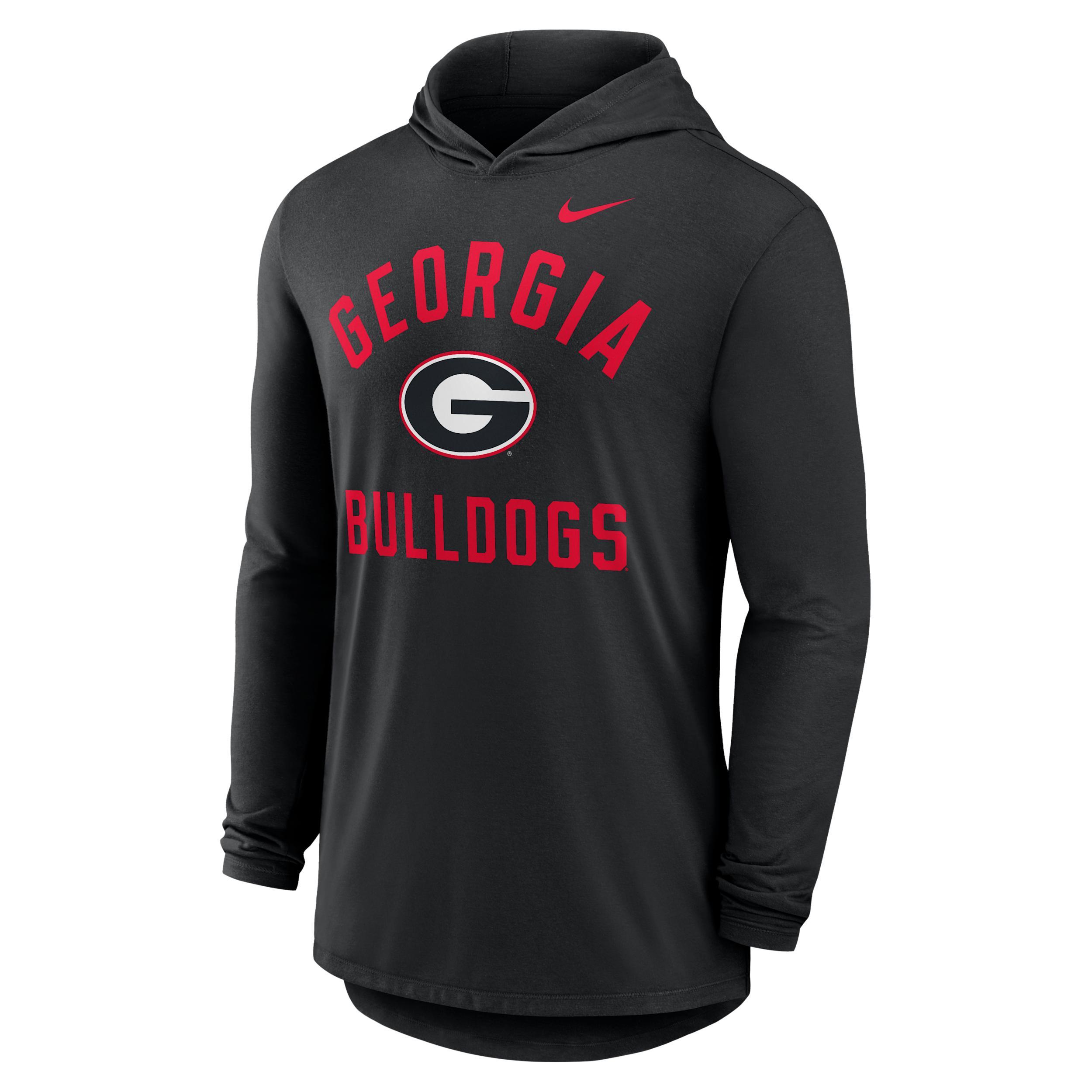 Michigan State Campus Arch Men's Nike Dri-FIT College Long-Sleeve Hooded T-Shirt Product Image