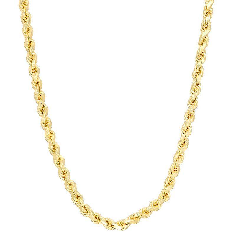 Jordan Blue Men's 14k Gold Over Sterling Silver Rope Chain Necklace, Size: 24" Product Image