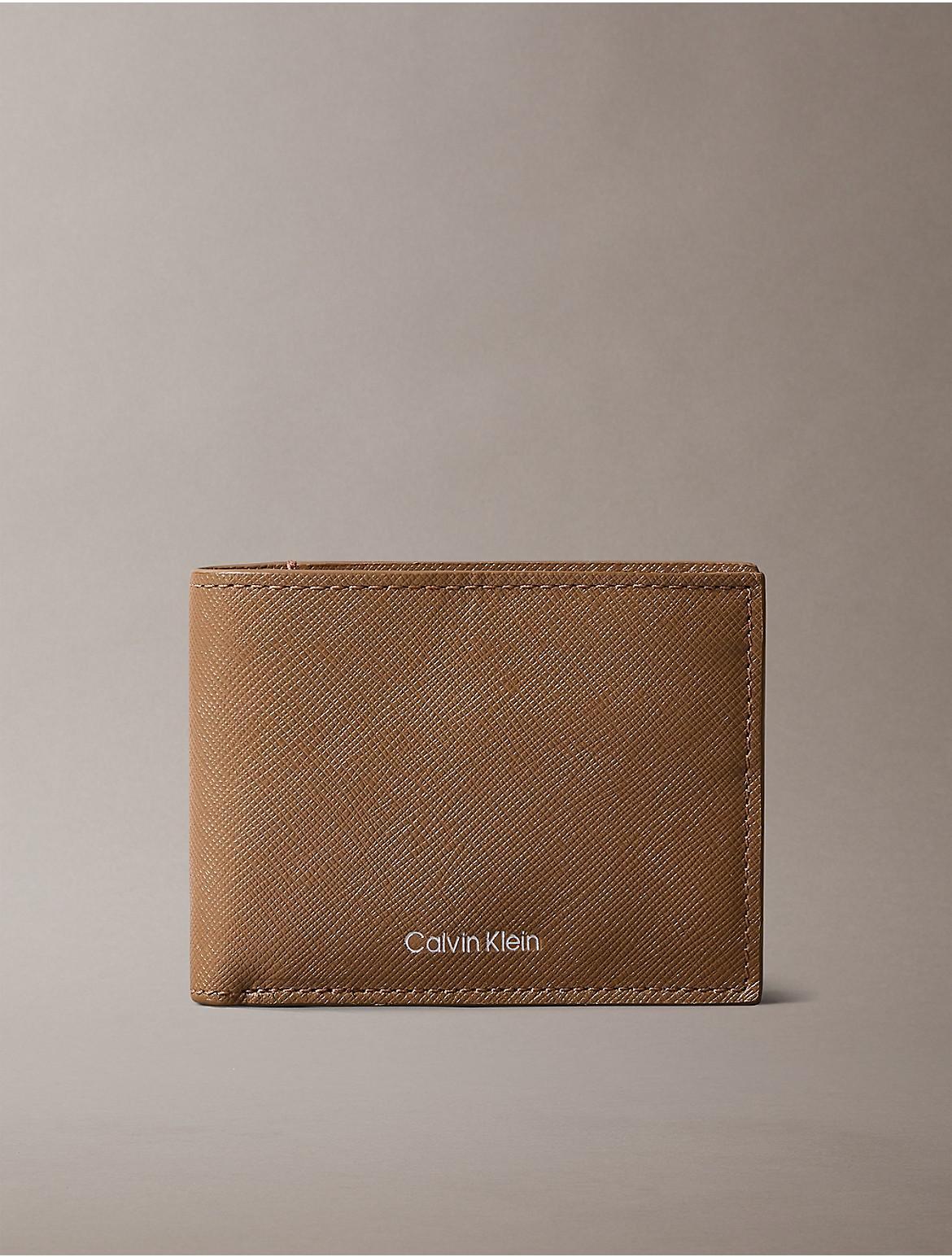 Calvin Klein Mens Refined Saffiano Bifold Wallet - Brown Product Image