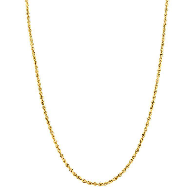 Everlasting Gold 14k Gold 1.8mm Rope Chain Necklace, Women's, Size: 18", Yellow Product Image