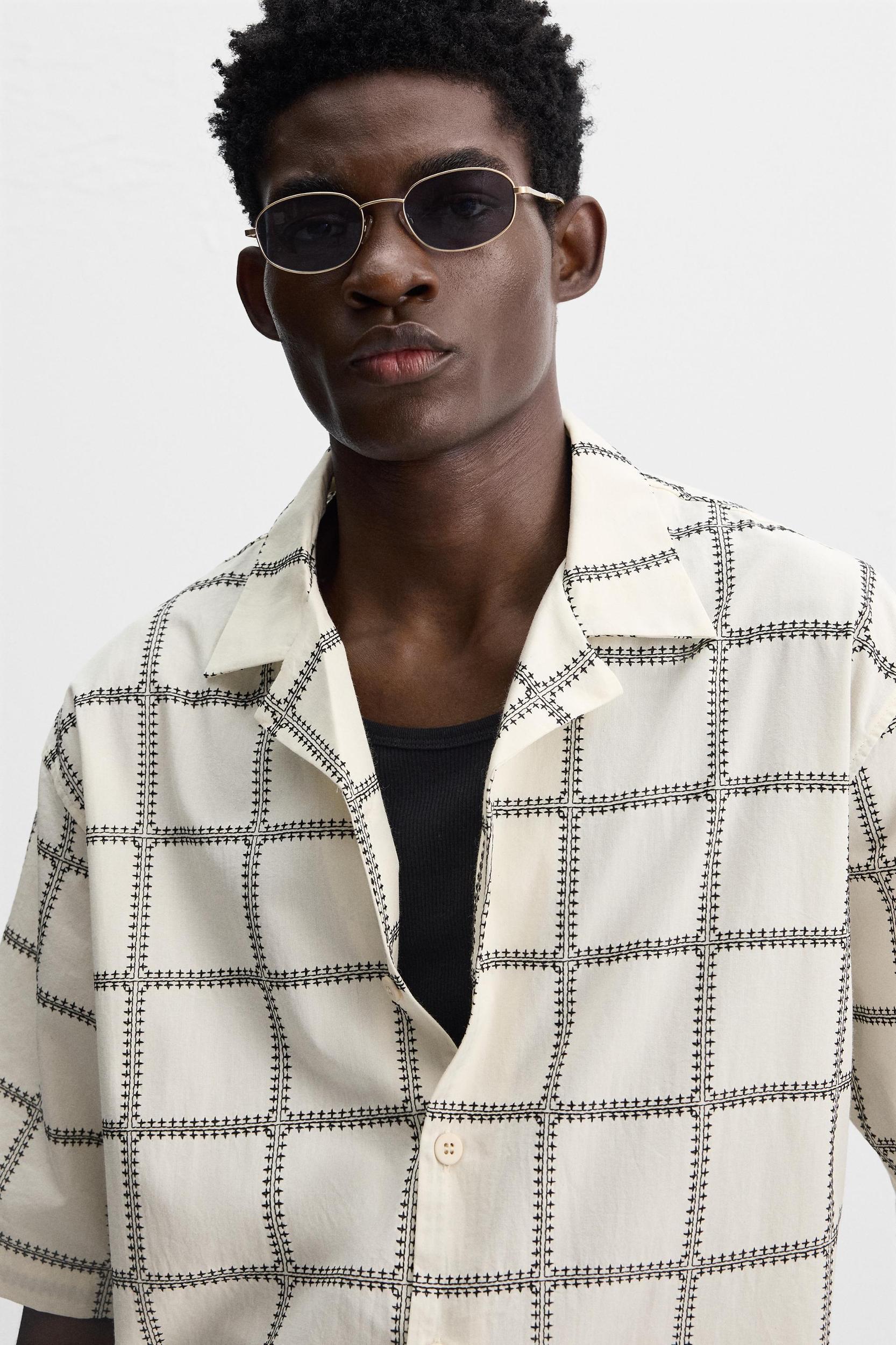 EMBROIDERED PLAID SHIRT Product Image