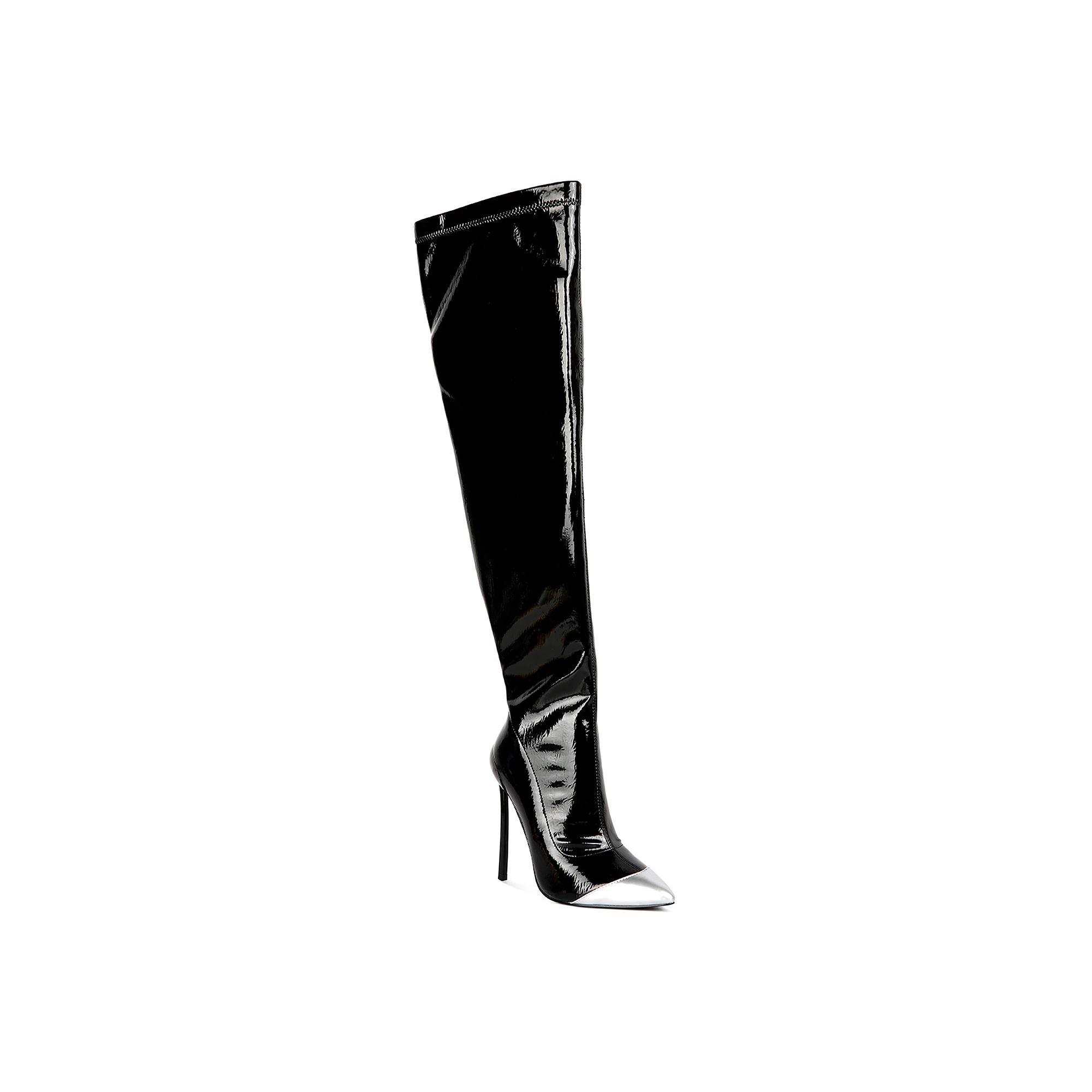 London Rag Chimes Women's Thigh-High Boots, Size: 6, Black Product Image
