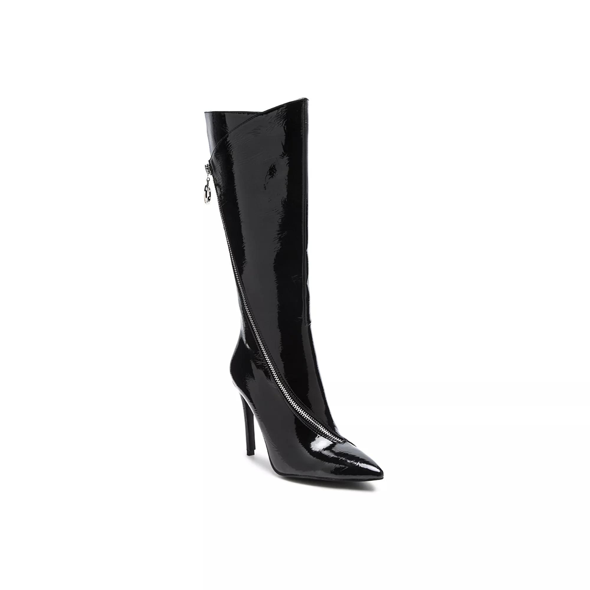 Rag & Co Tsaroh Women's Heeled Knee-High Boots, Size: 5, Black Product Image