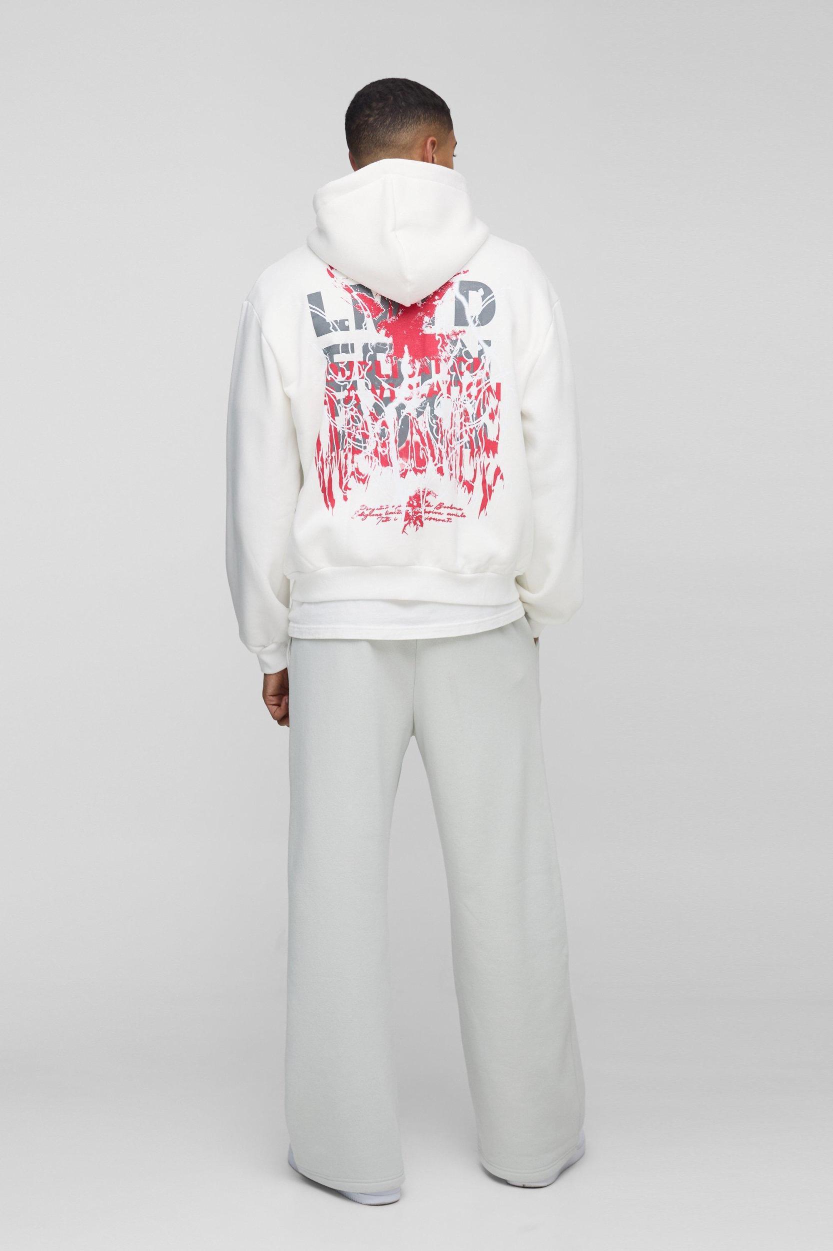 Wide Leg Star Printed Sweatpants | boohooMAN USA Product Image
