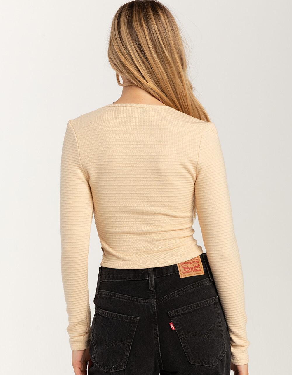 BRIXTON Anita Womens Long Sleeve Knit Top - OFF WHITE Product Image