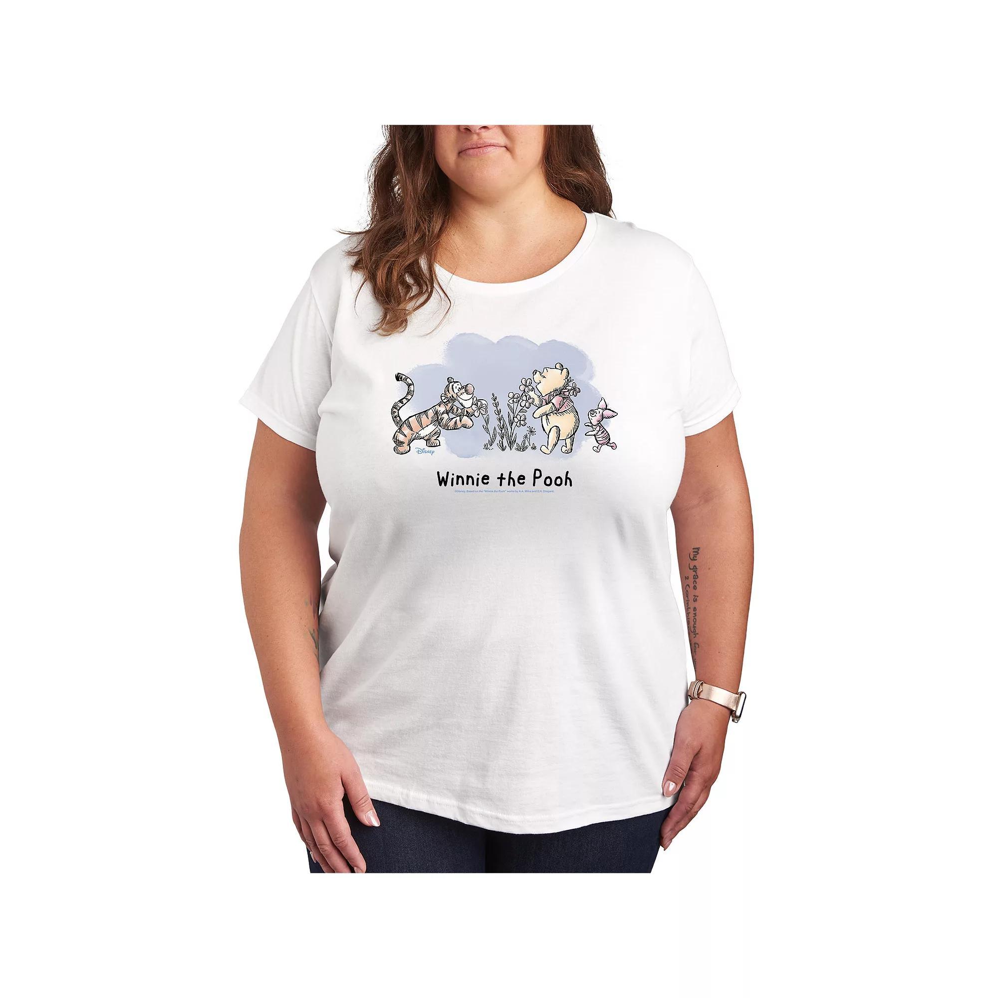 Disneys Winnie The Pooh Group Graphic Tee, Womens Product Image