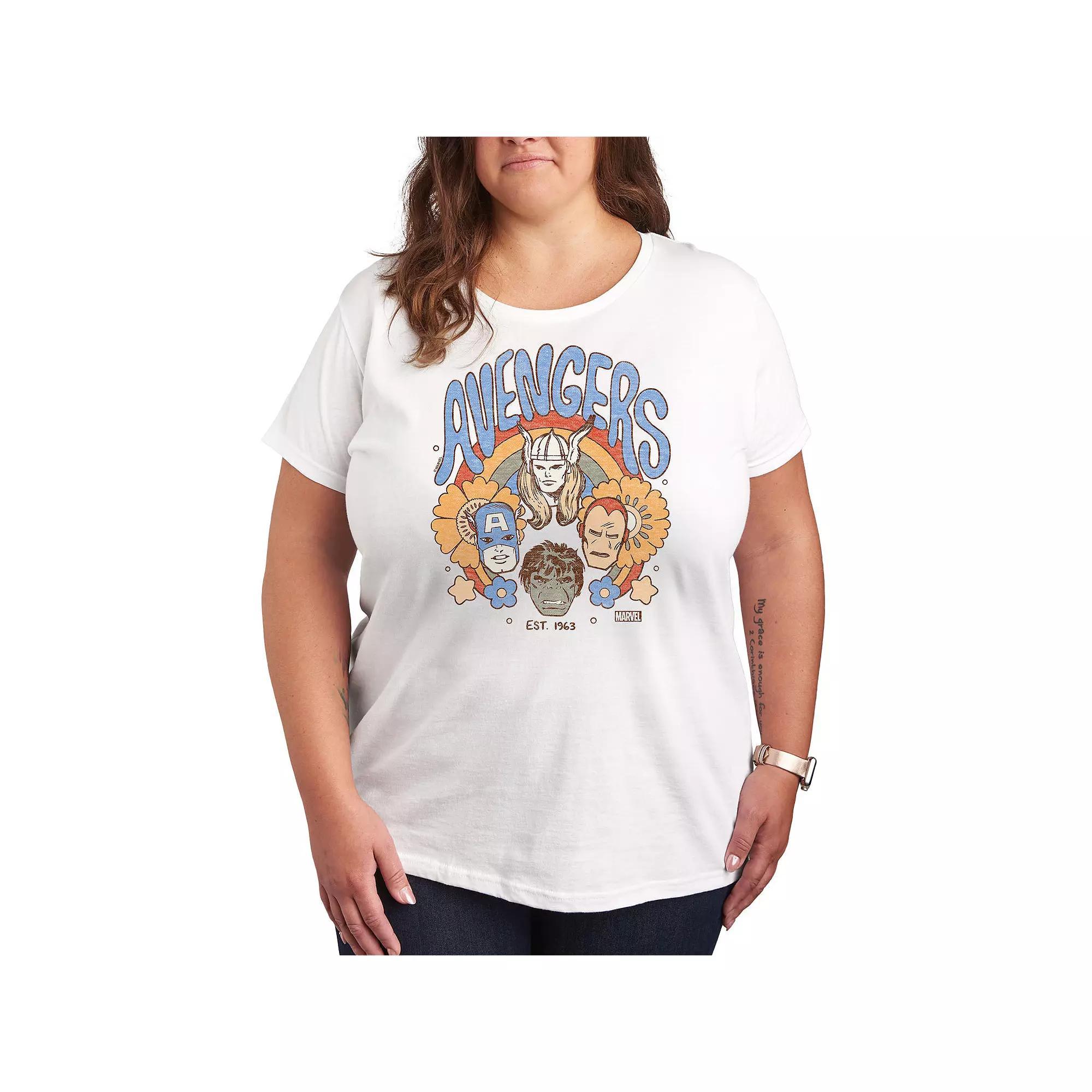 Womens Marvel Avengers Vintage Floral Graphic Tee Product Image