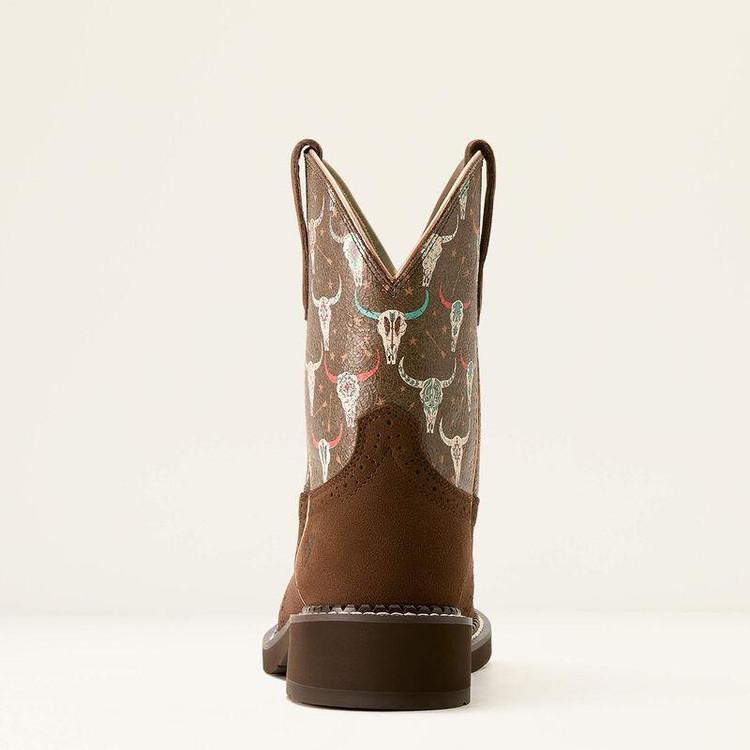 SALE Ariat® Ladies' Barley/Boho Skull Fatbaby Heritage Farrah Round Toe Boots Product Image