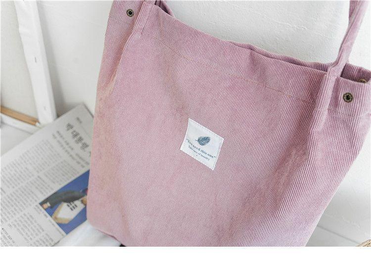 Appliqued Corduroy Tote Bag Product Image